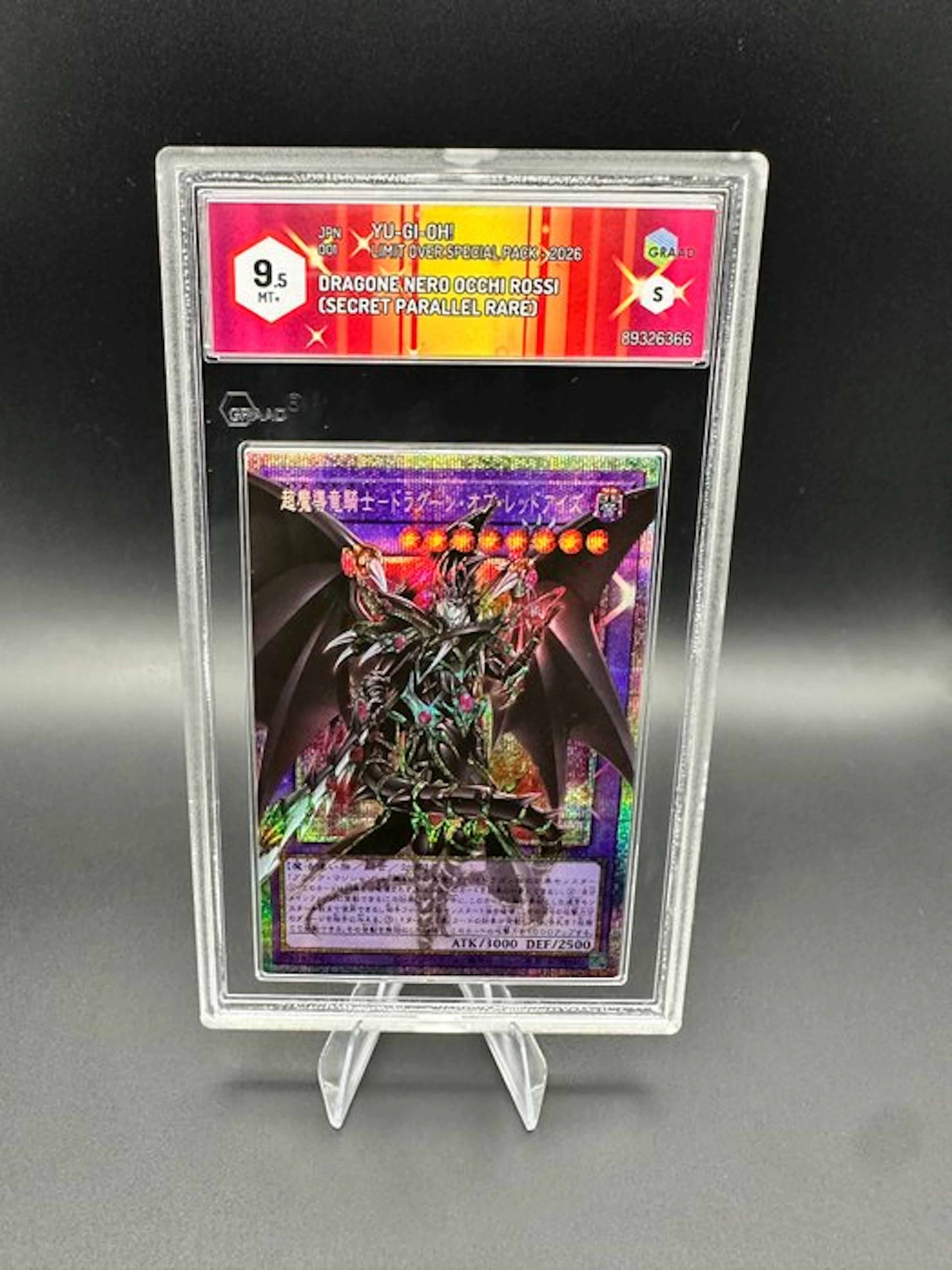 Yu-Gi-Oh! - 1 Graded card - Dragone Nero Occhi Rossi 001 Parallel card