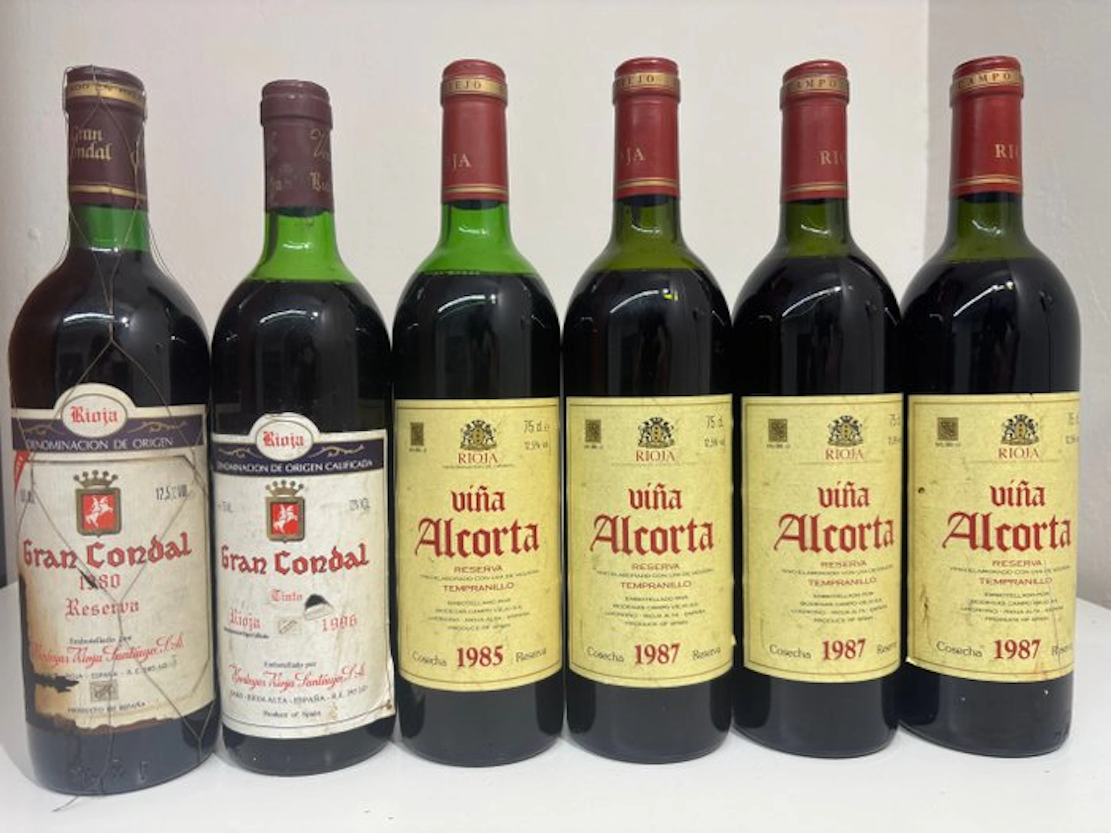 1980 , 1996 Gran Condal Reserva & 1987 x3