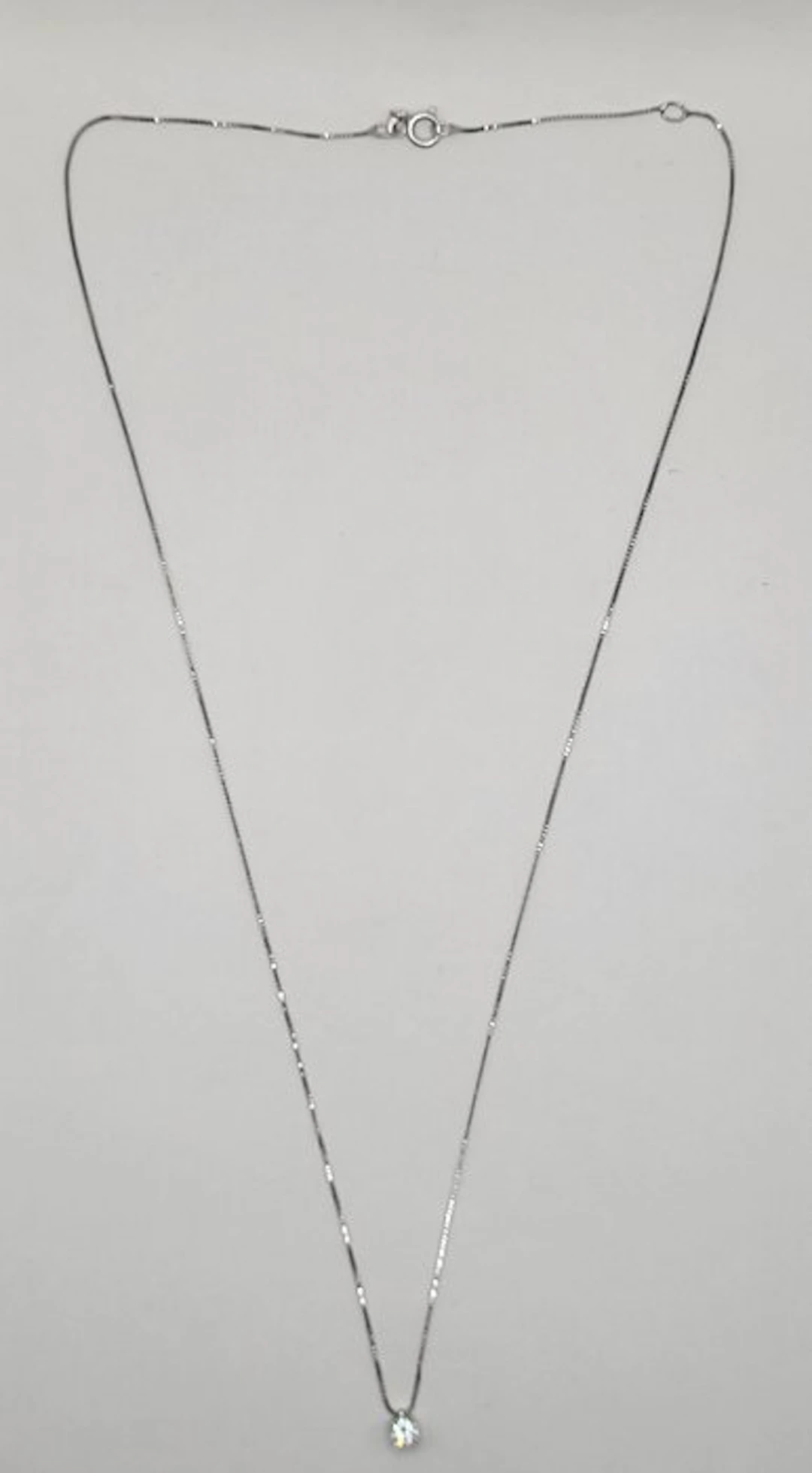 Necklace - 18 kt. White gold - 0.10ct. tw. Diamond (Natural)