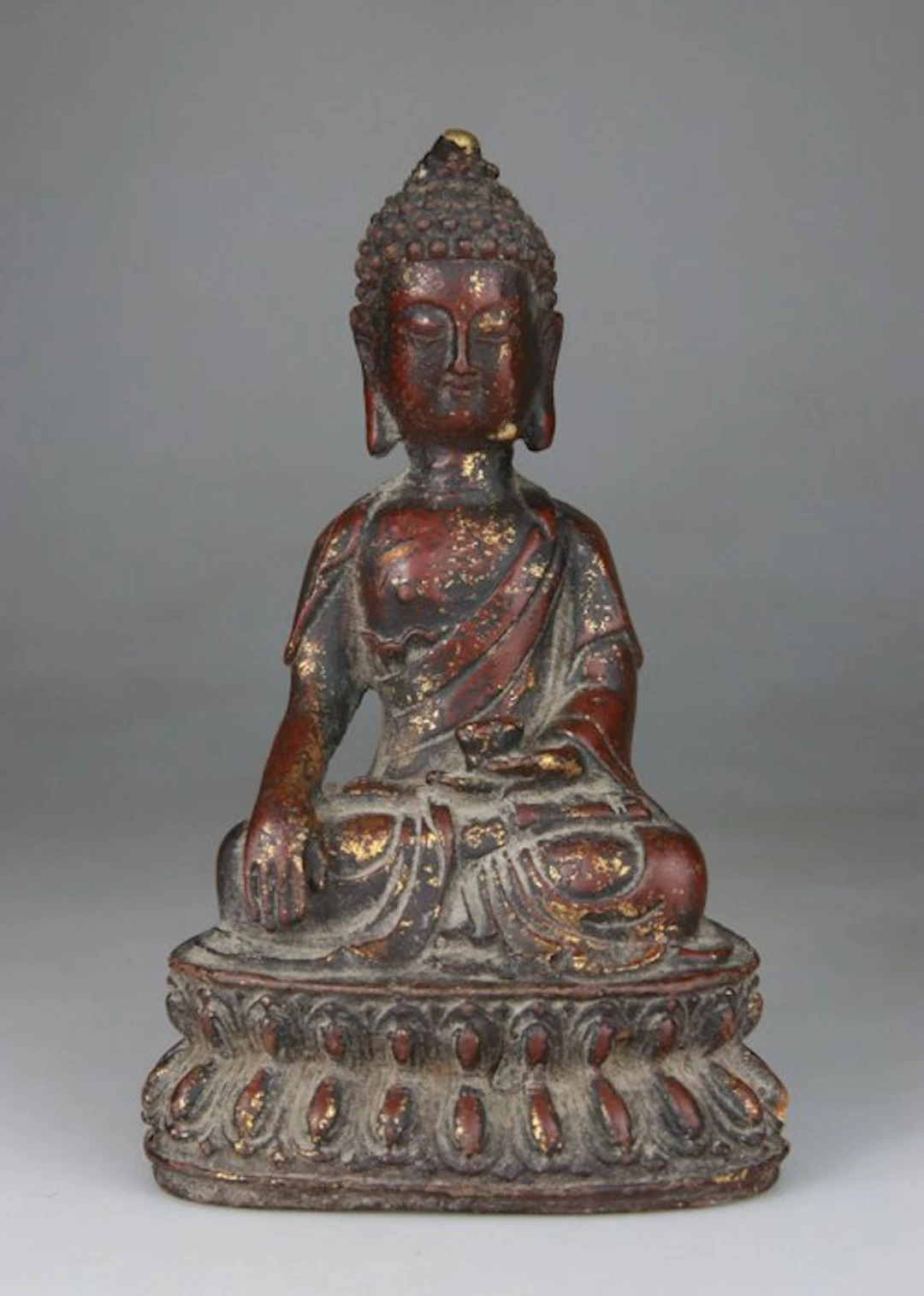 Buddha Statuette Sculpture Bronze Shakyamuni - Ming Style - China