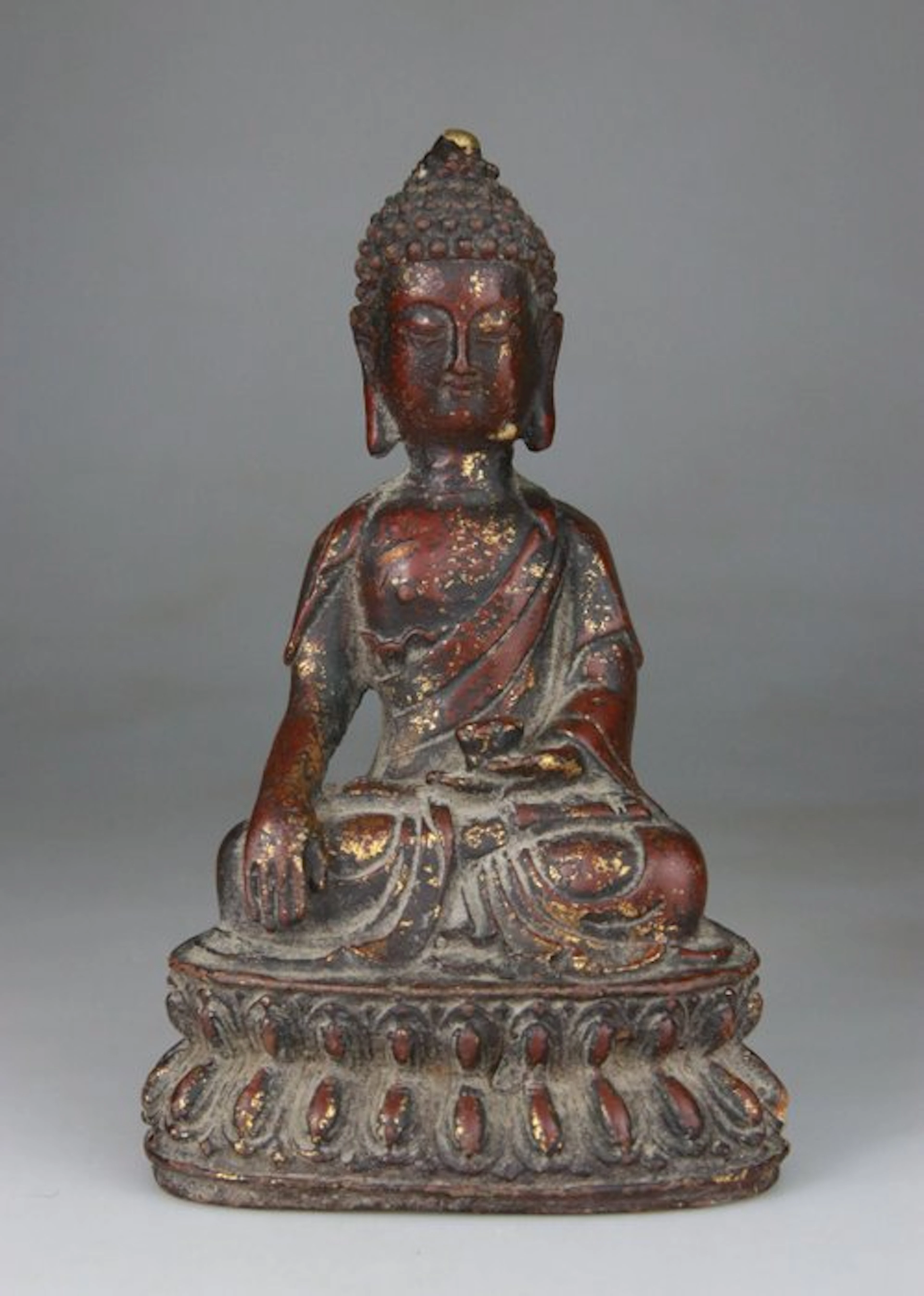 Buddha Statuette Sculpture Bronze Shakyamuni - Ming Style - China