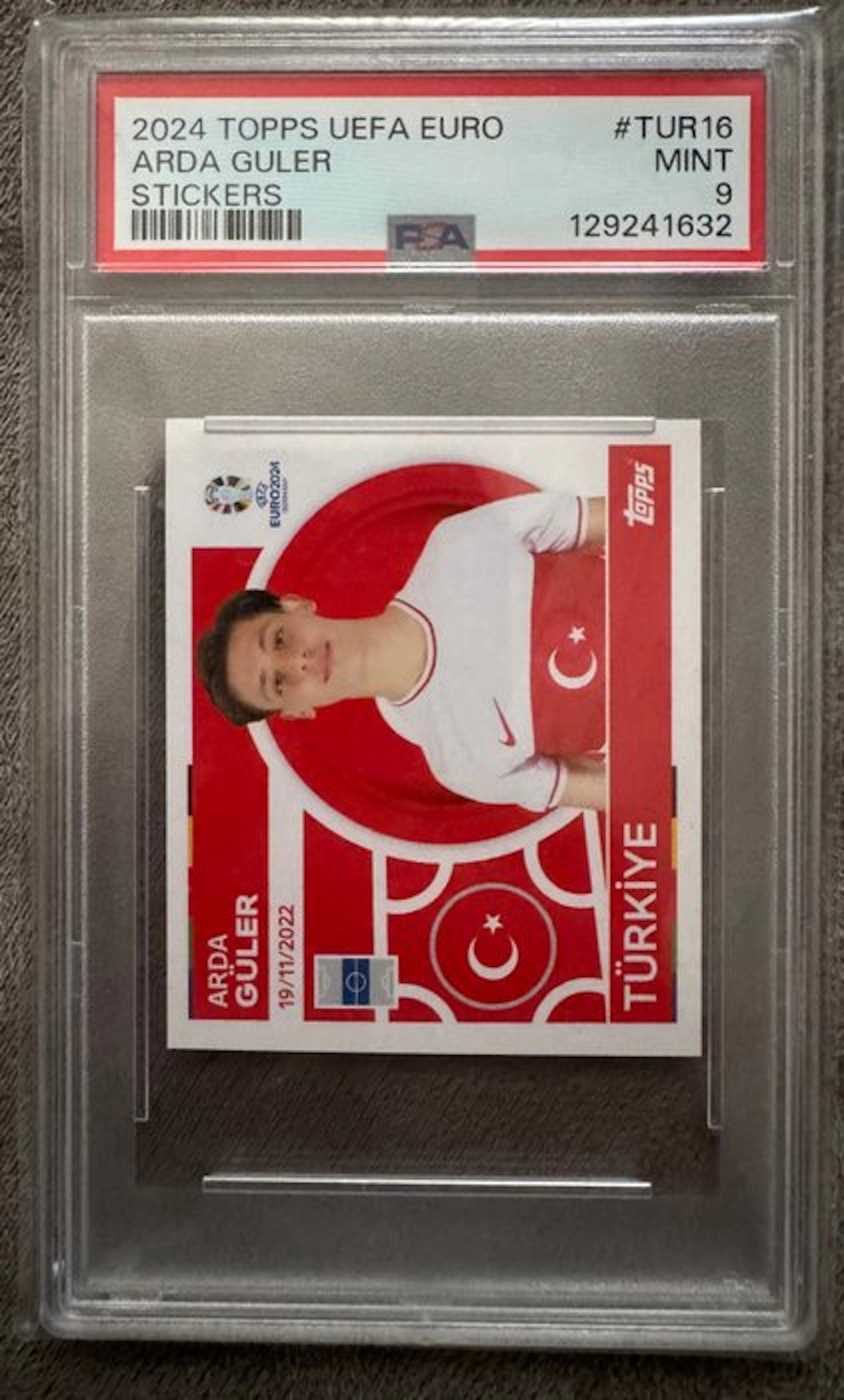 2024 Topps Topps UEFA Euro 2024 Arda Güler TUR16 Graded...