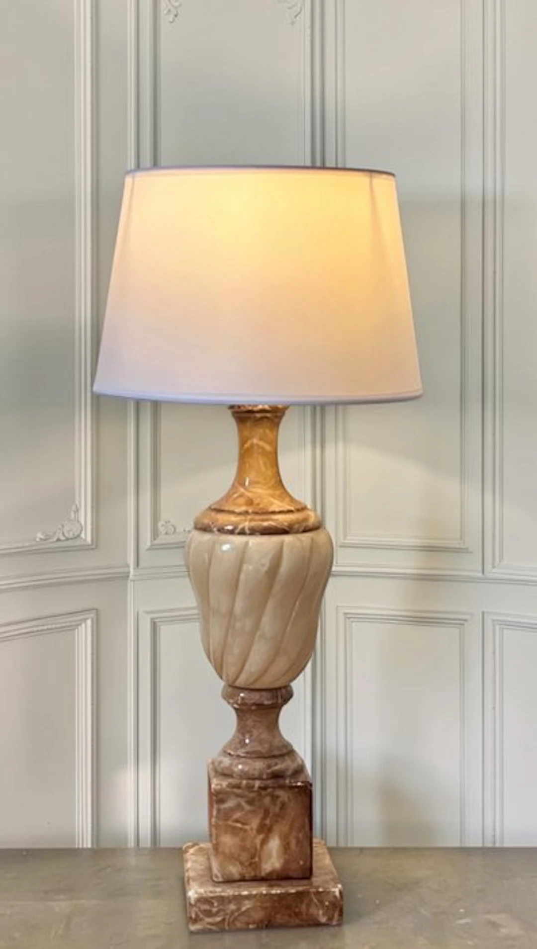 Table lamp - Marble, Metal - natural stone, 1950-70