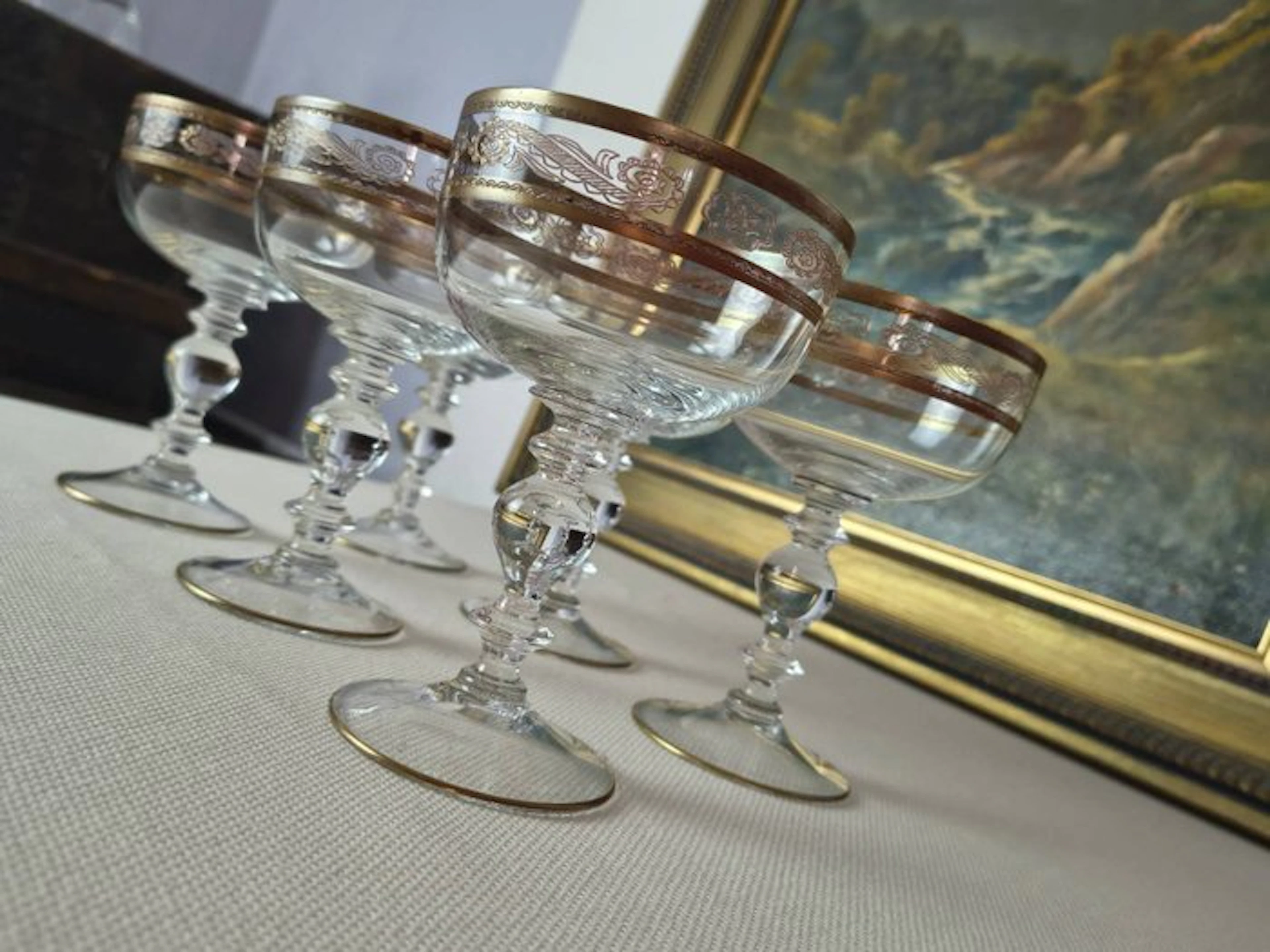 Wine glass (6) - Imperial Period - Crystal