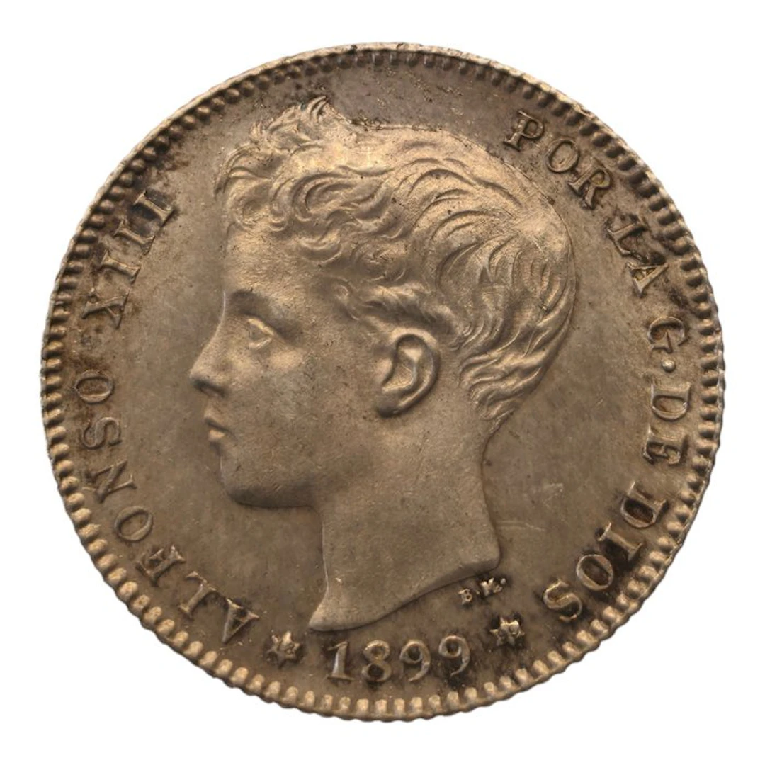Spain. 1 Peseta Alfonso XIII 1899 Madrid
