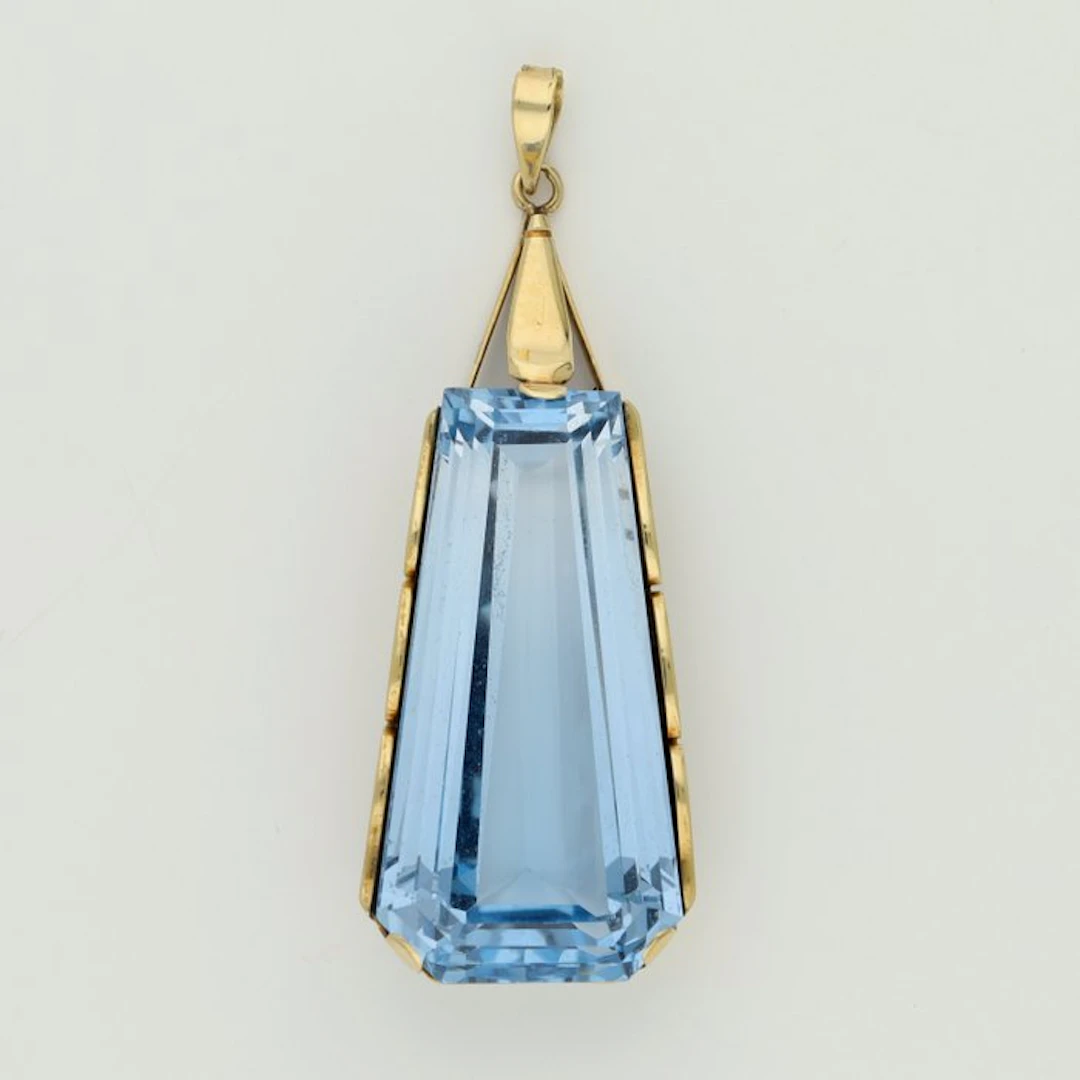 Pendant - 14 kt. Yellow gold - Spinel
