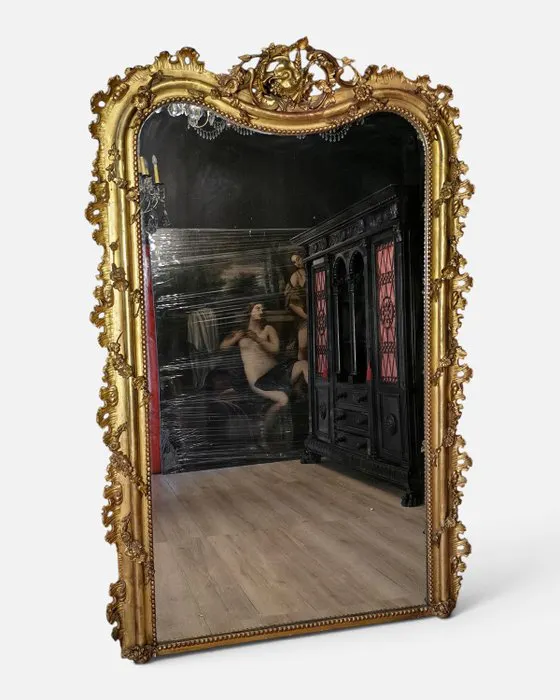 Wall mirror - Wood, Glass