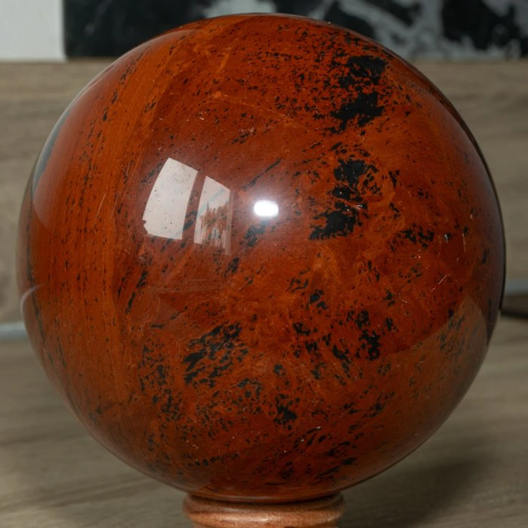 Fine Quality Mahogany Obsidian Sphere Sphere - Height...