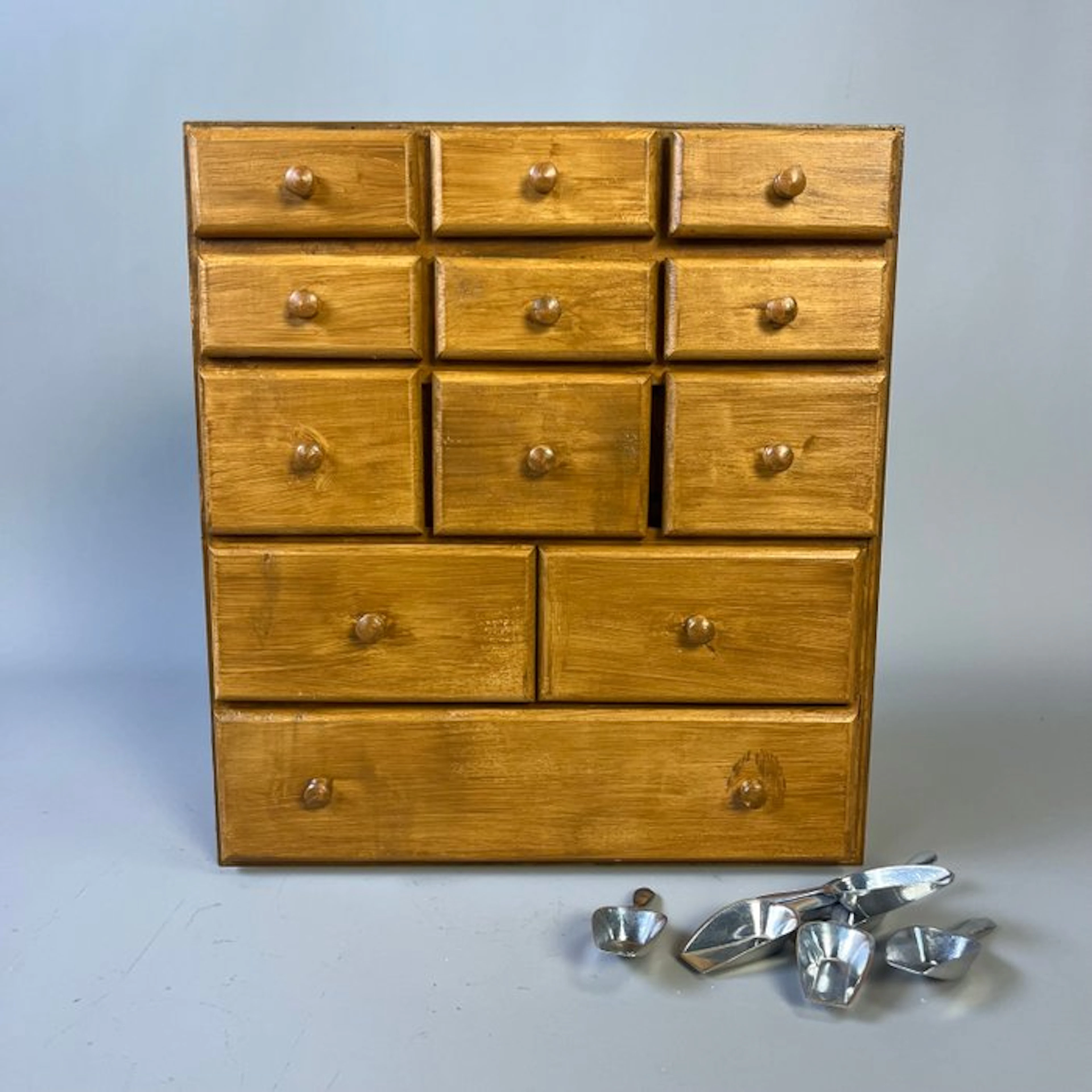 Cabinet - Old wooden cabinet; apothecaries