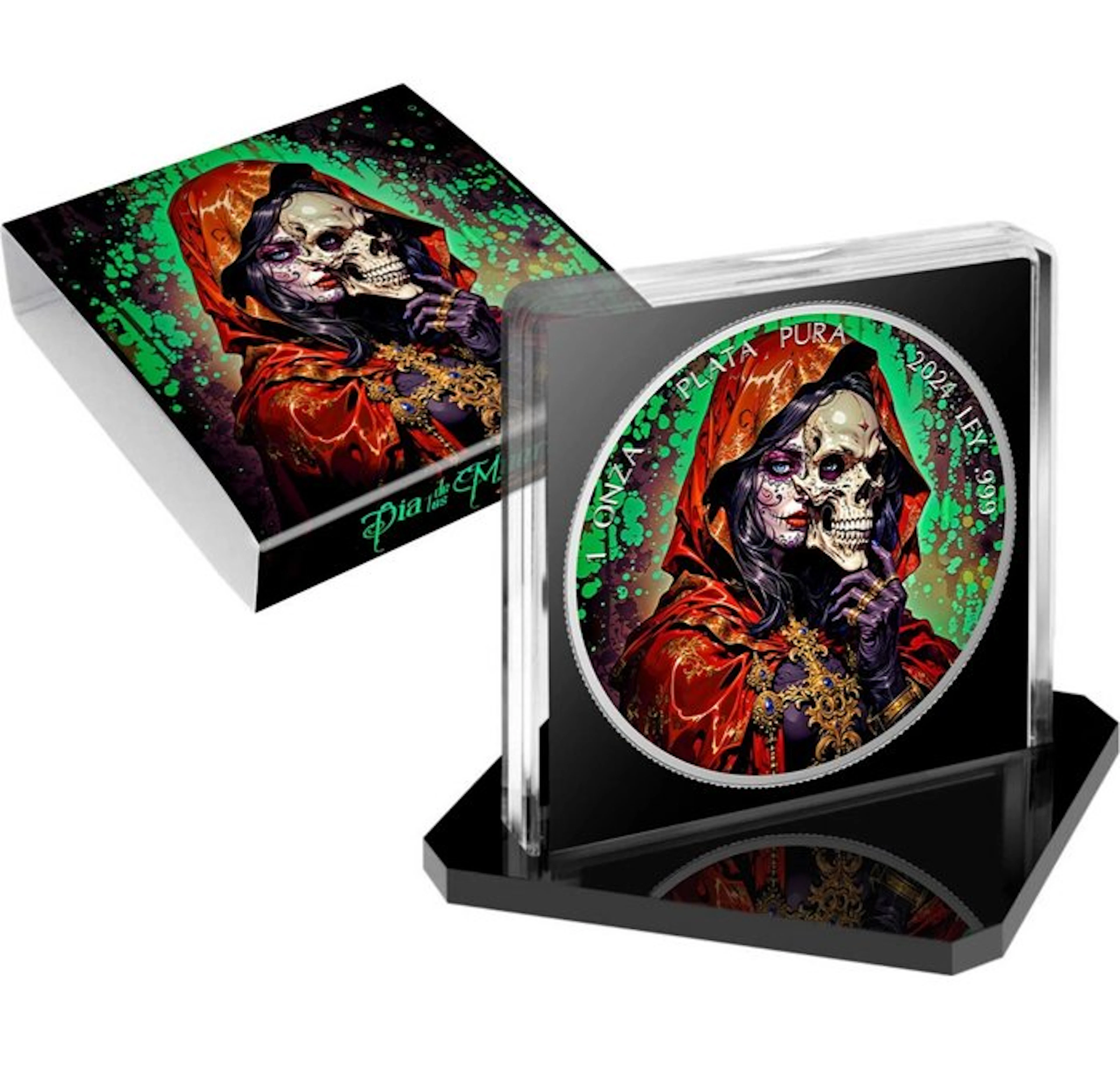 Mexico. 1 Onza 2024 Santa Muerte - Dia de los Muertos , 1 Oz (.999)