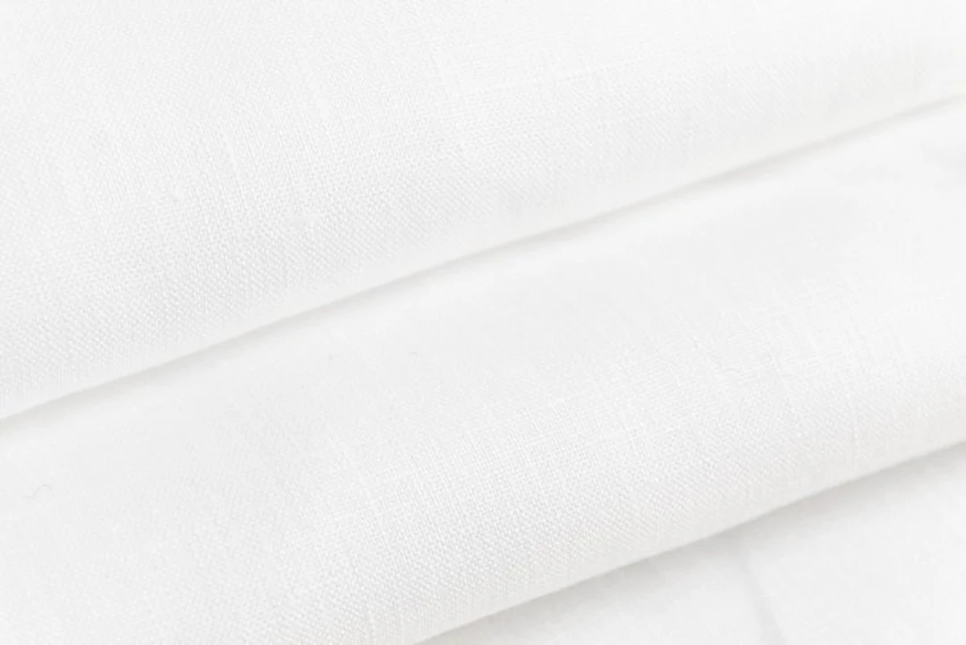 PURO LINO BIANCO SETA 6,00 X 1.15 METRI - Embroidery - 6 m - 1.15 m