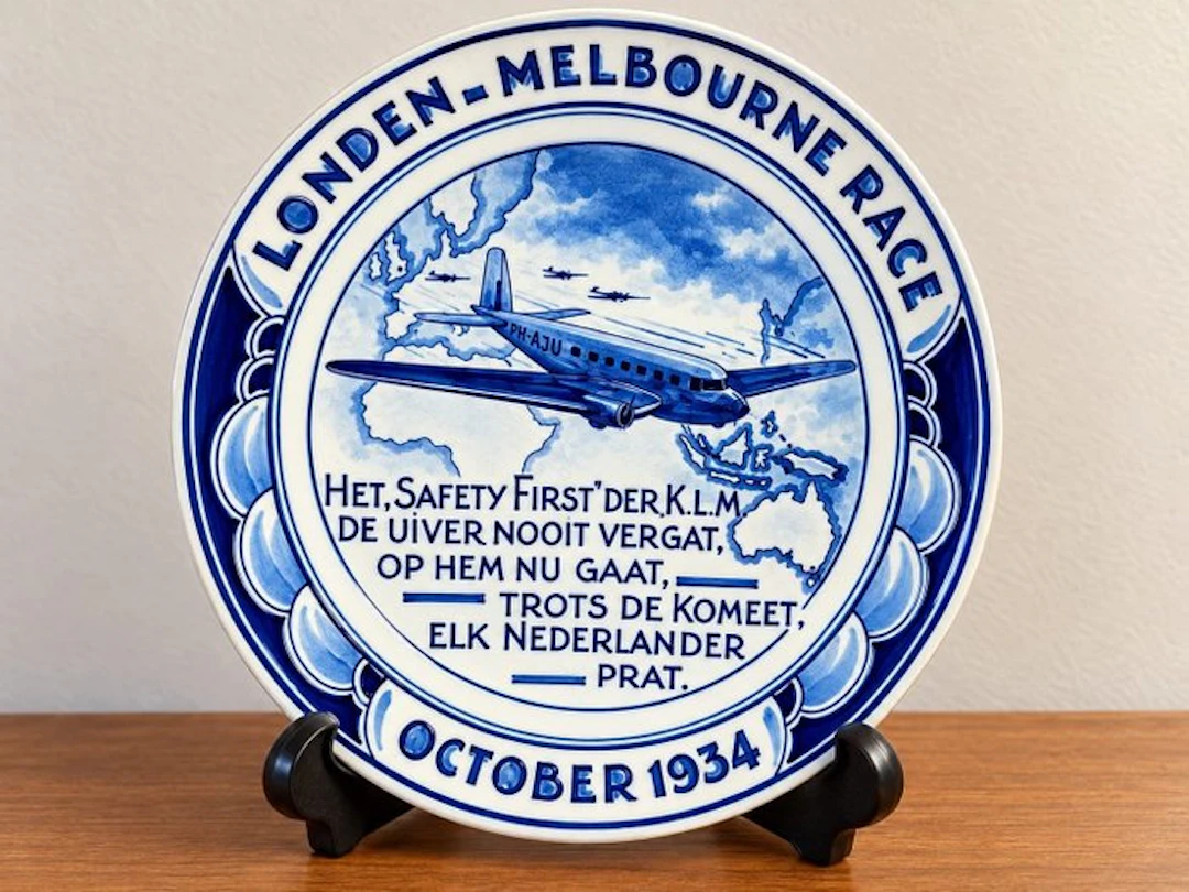 Blue & White Royal Delft Plate - Wall plate - Delftware...