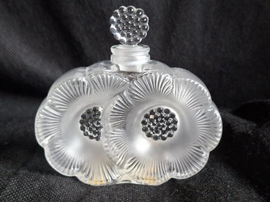 Lalique - René Lalique - Perfume flask - Two Flowers - Crystal - Two Flowers