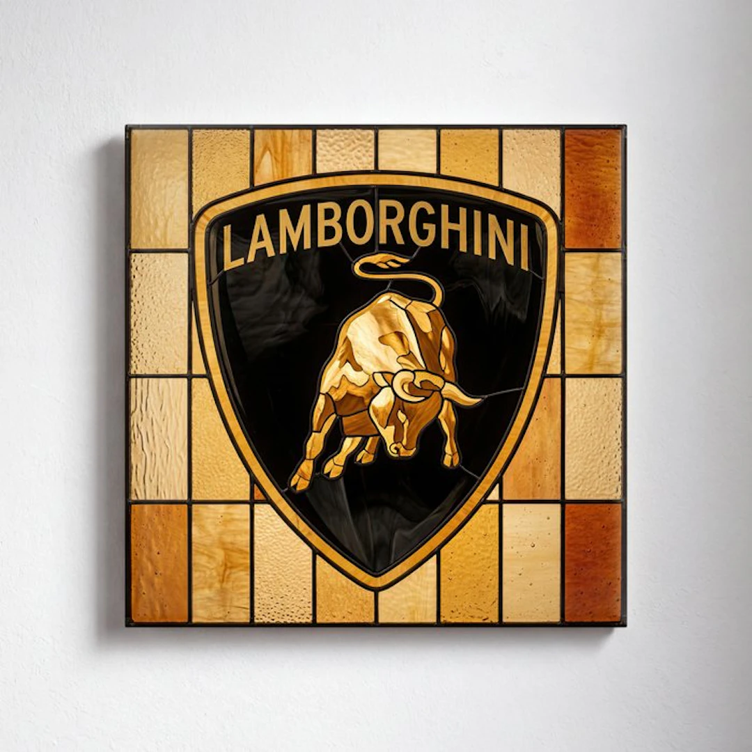 Kleury.art - [Ceramic Tile Art] "Raging Bull in Amber” by Kleury.art (1/5)