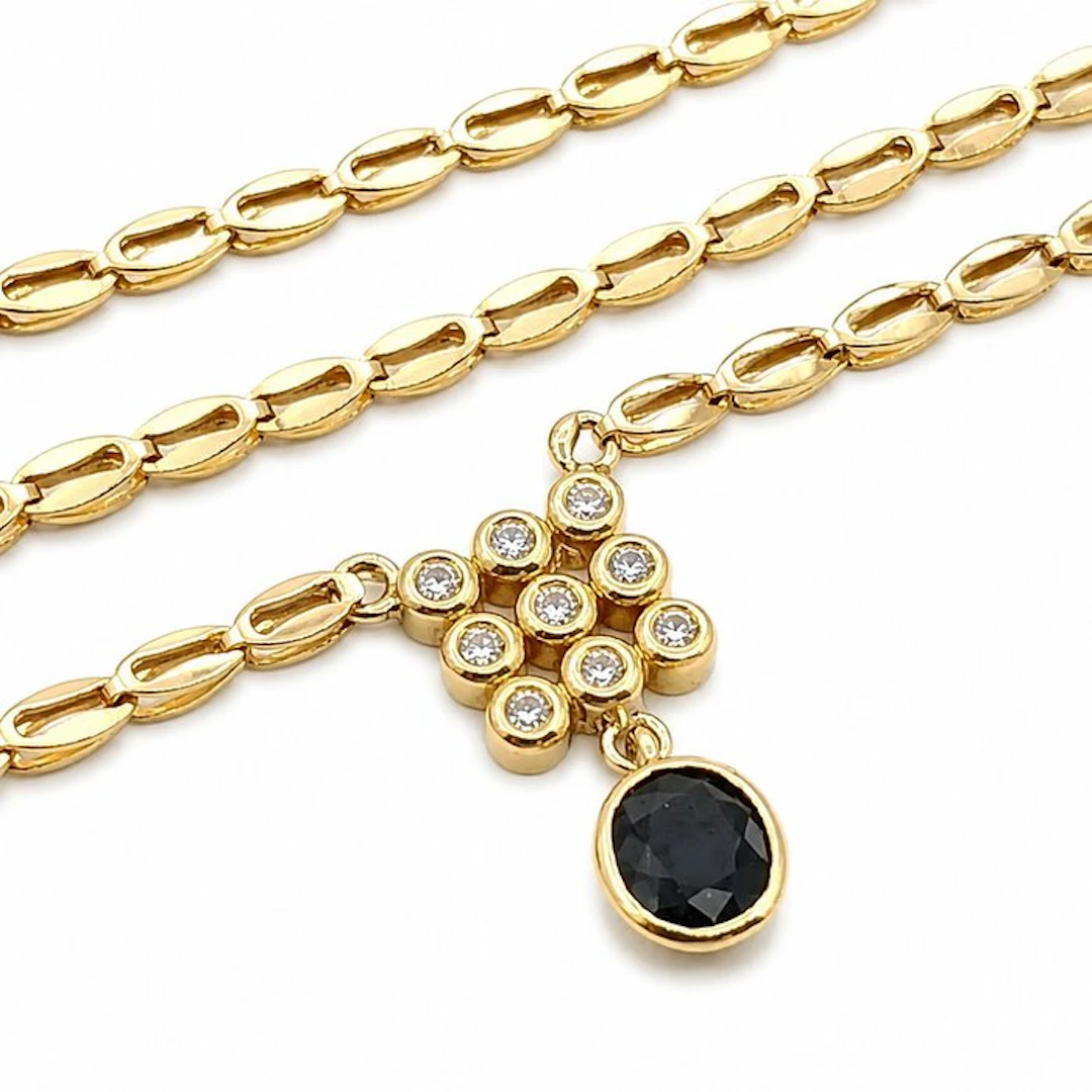 Necklace with pendant - 18 kt