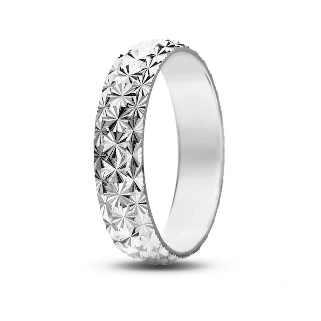 Wedding ring - 18 kt. White gold - 18 carat wedding band, 3.60 g