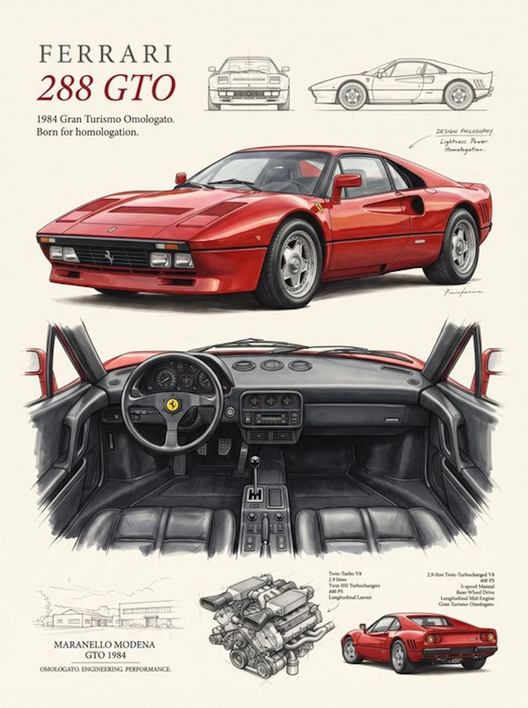 Shmidt.Art - Ferrari - Ferrari 288 GTO - 1980s
