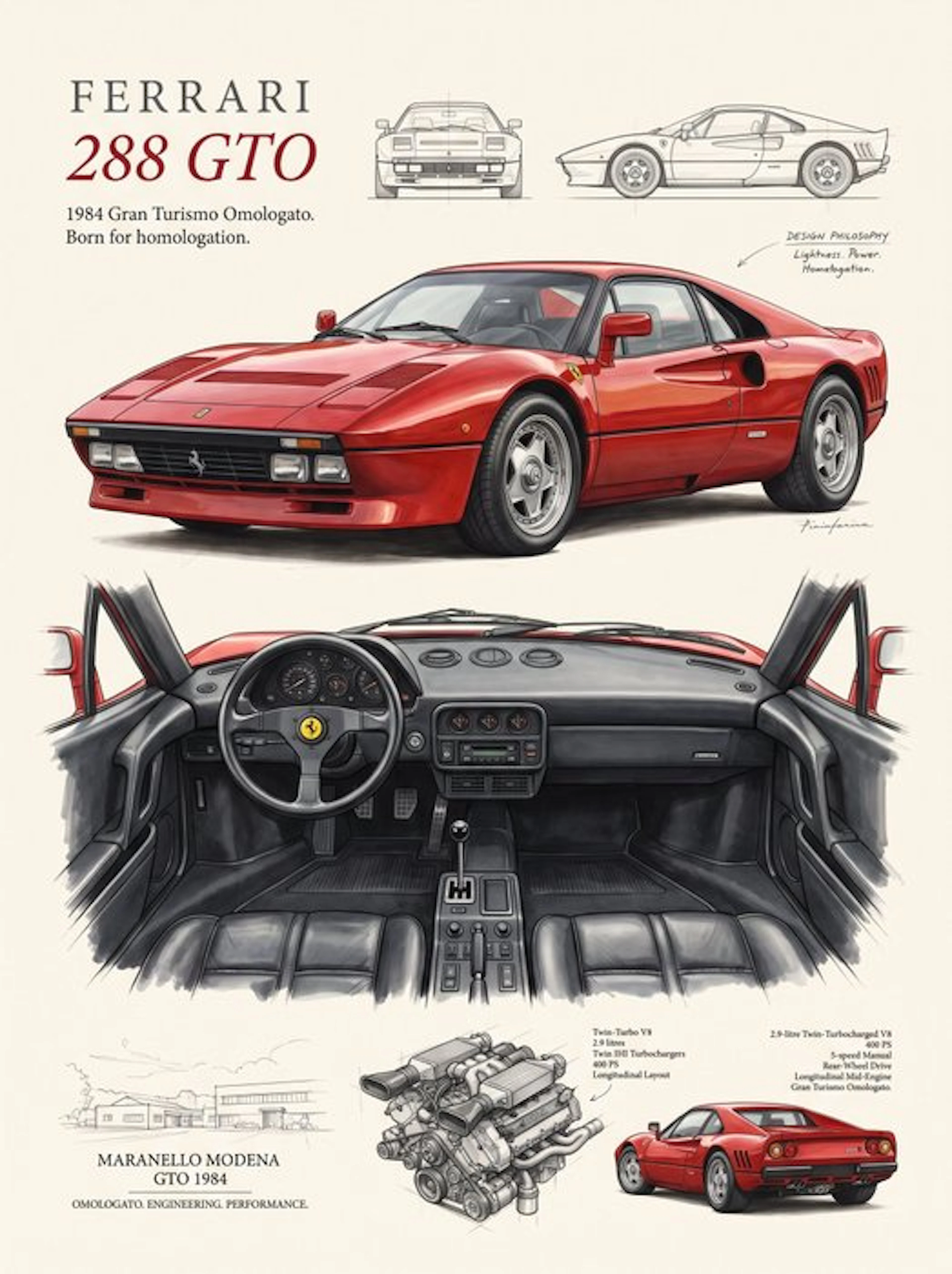Shmidt.Art - Ferrari - Ferrari 288 GTO - 1980s