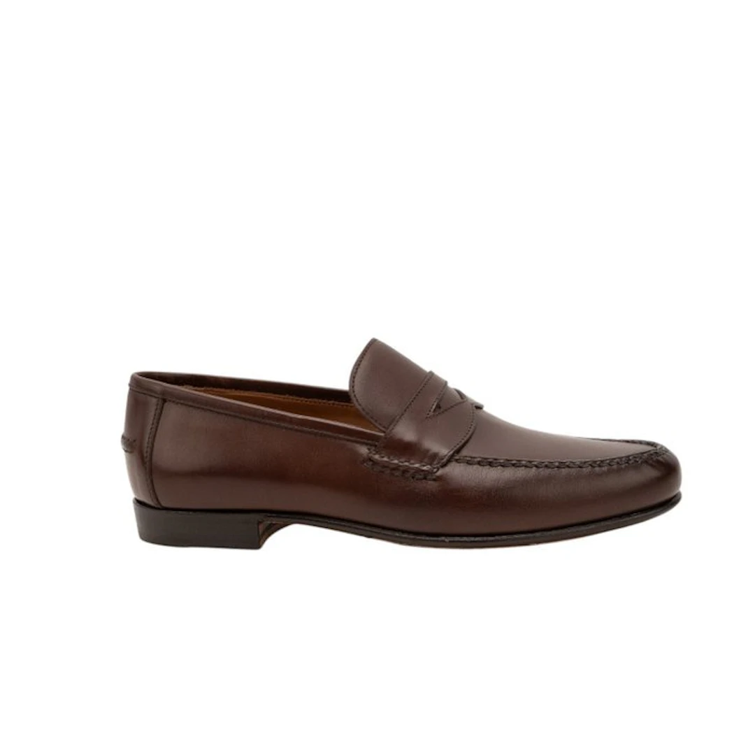 EDWARD GREEN - 5 UK - 39 IT - Leather Penny Loafer Shoes...