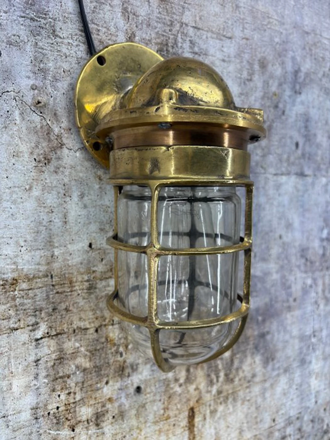 Cage light - Brass, Glass