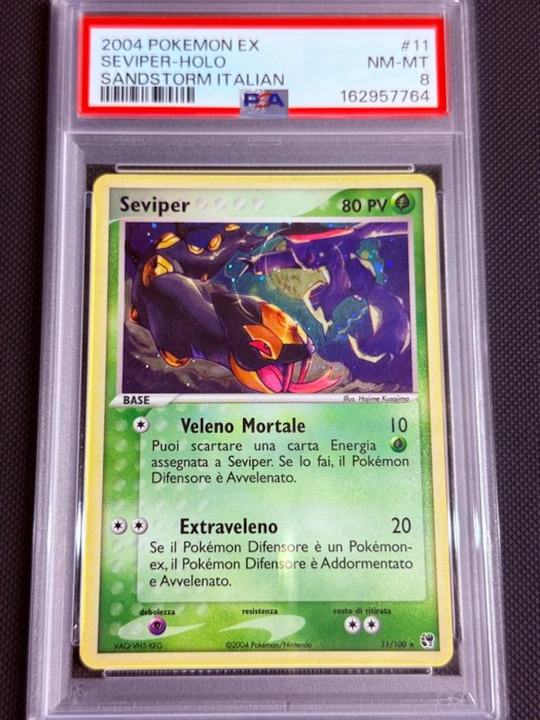 Pokémon - 1 Graded card - Seviper 11/100 Foil - PSA 8 - EX
