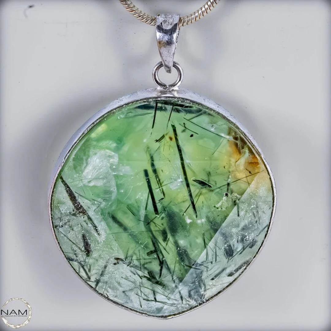 Tourmaline in Quartz Pendant Fascinating inclusions in natural beauty 54.3 ct