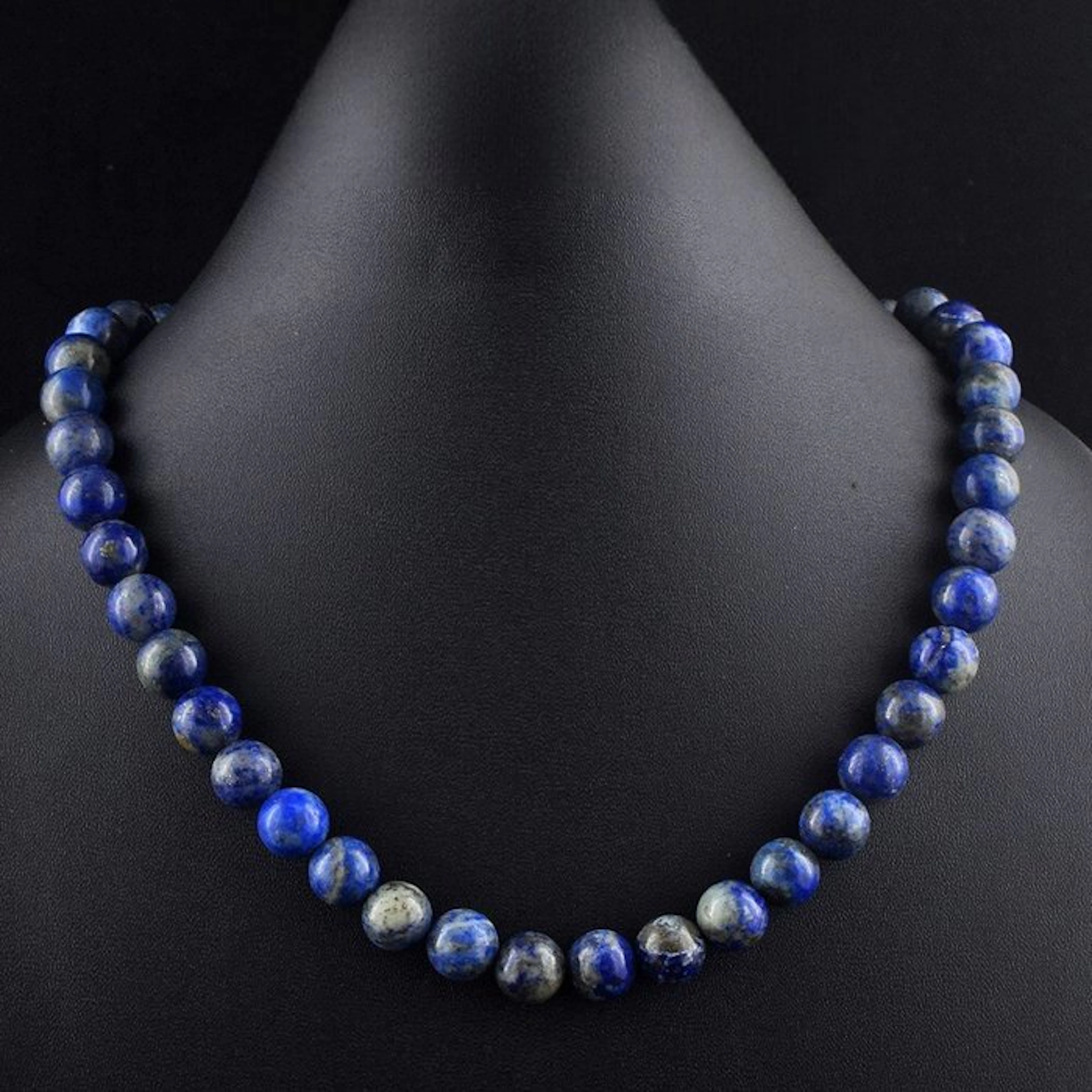 Really nice necklace handmade Lapis lazuli round beads - 315 Cts