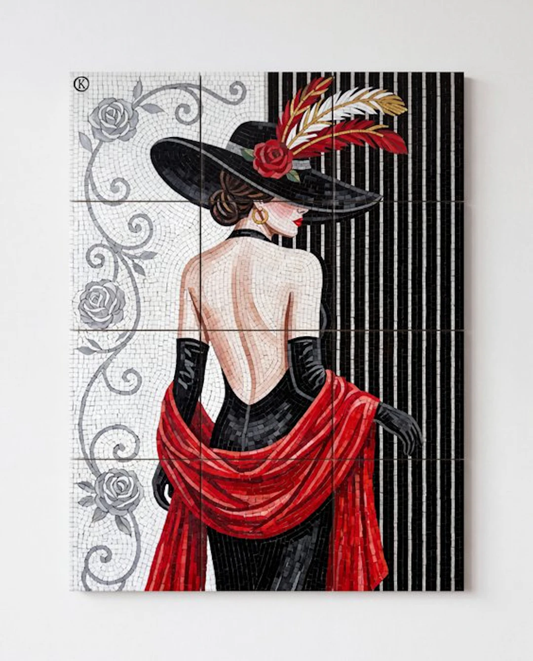 Kleury.art - [XL Ceramic Tiles Composition] "The Noir...