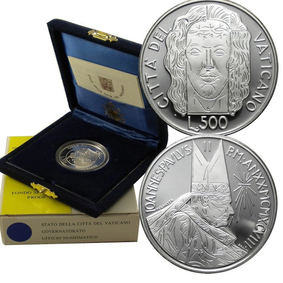 Vatican. 500 Lire 1998 MCMXCVIII "Ostensione della Sacra...