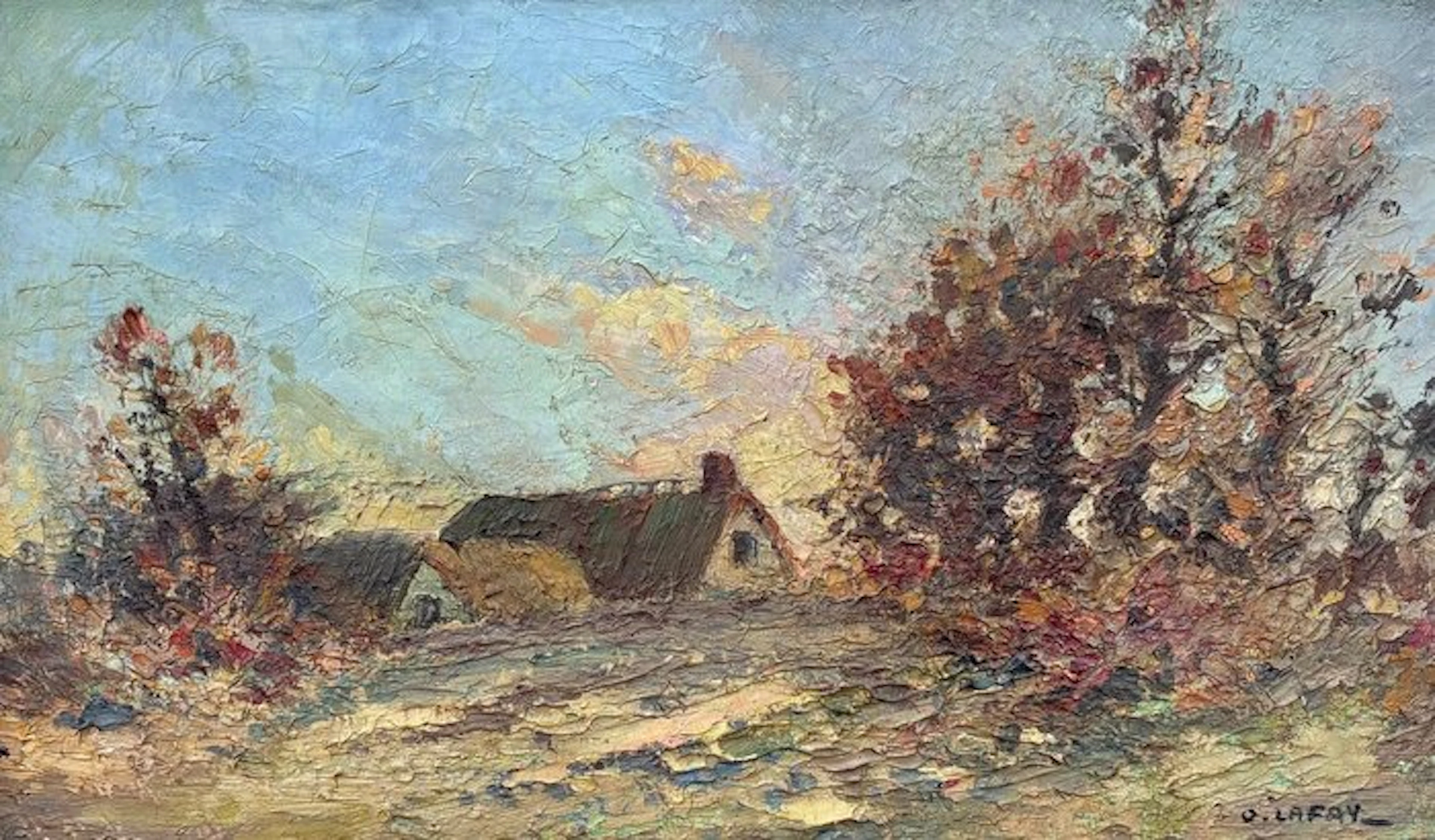 Octave Lafay (1878-1937) - Chaumière Bourbonnaise