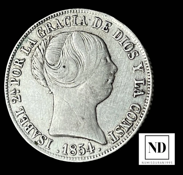 Spain. Isabel II. 4 Reales 1854 - Madrid (No reserve price)