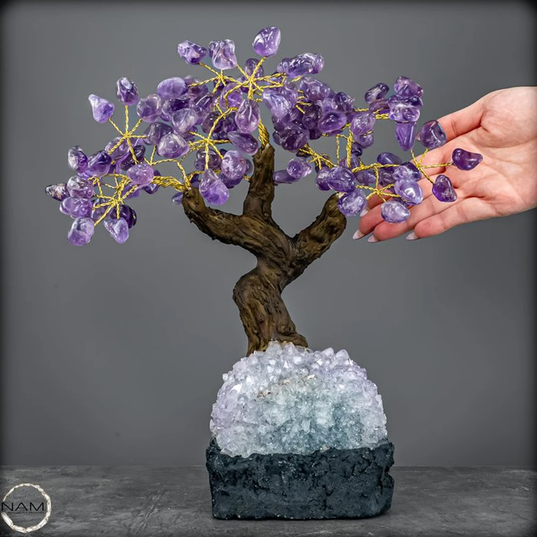 A breathtaking amethyst tree – A work of art made from...