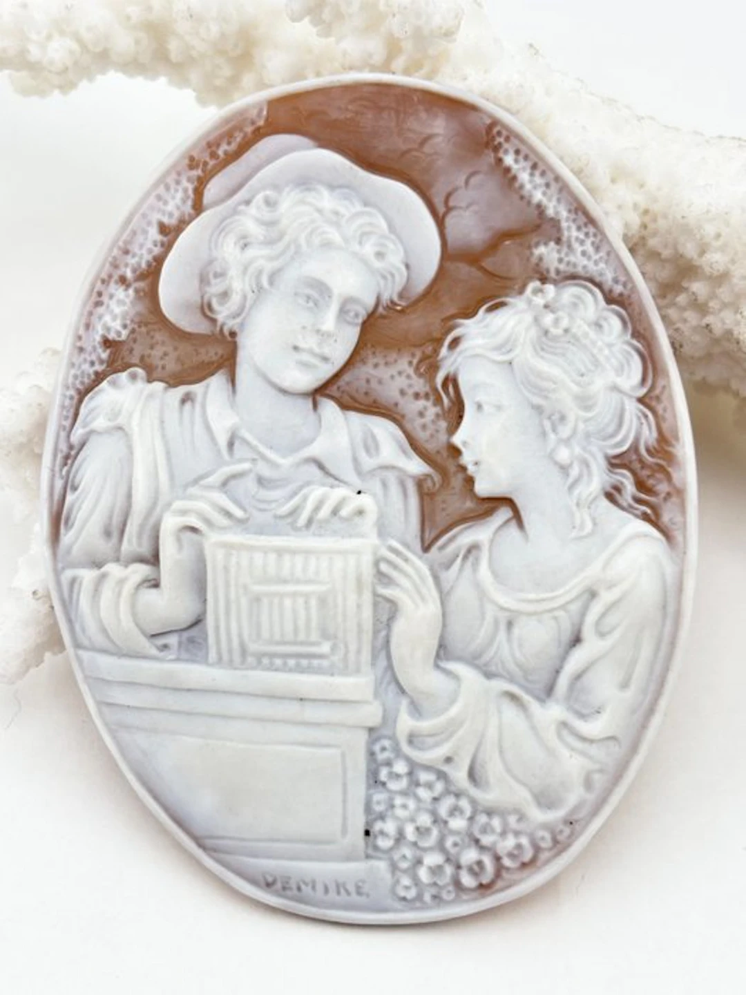 Cassis madagascariensis - Cameo - Hand-carved cameo
