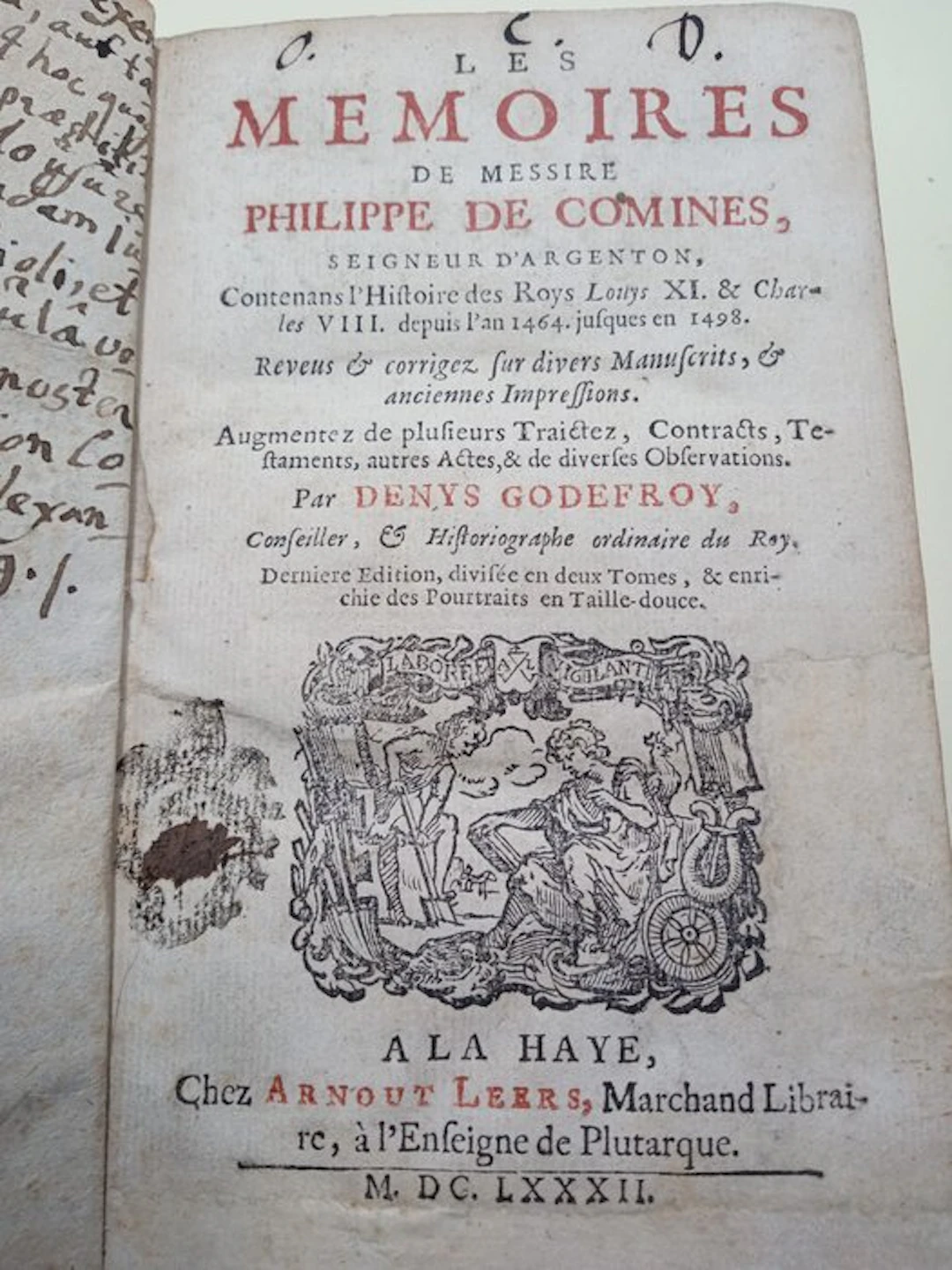 Philippe de Commynes - Les Memoires de messire Philippe de Comines - 1682
