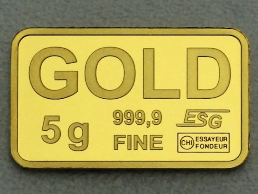 5 grams - Gold .999 - Valcambi, Switzerland