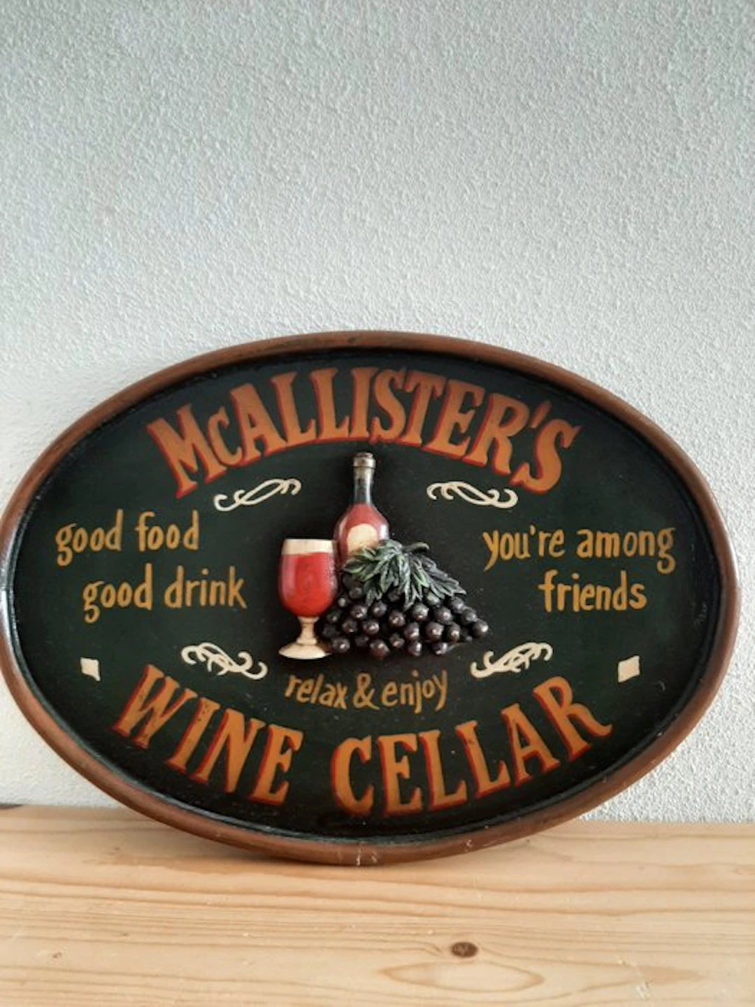 Wall plate - Wood - 3D pub table/mancave