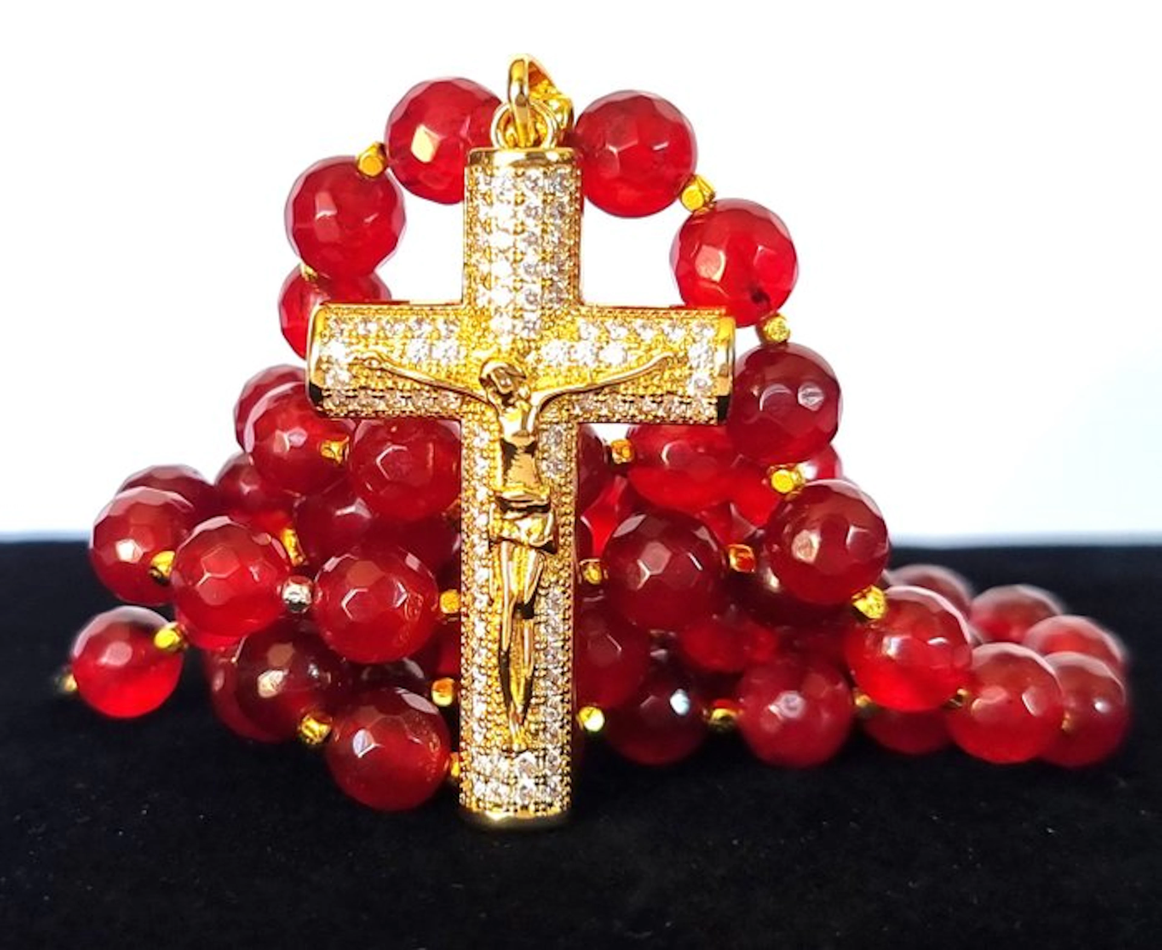 Rubies – Necklace – Crucifix – The Blood of Christ –...