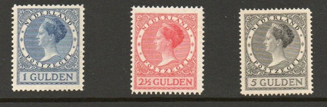 Netherlands 1926/1927 - Queen Wilhelmina - NVPH 163/165
