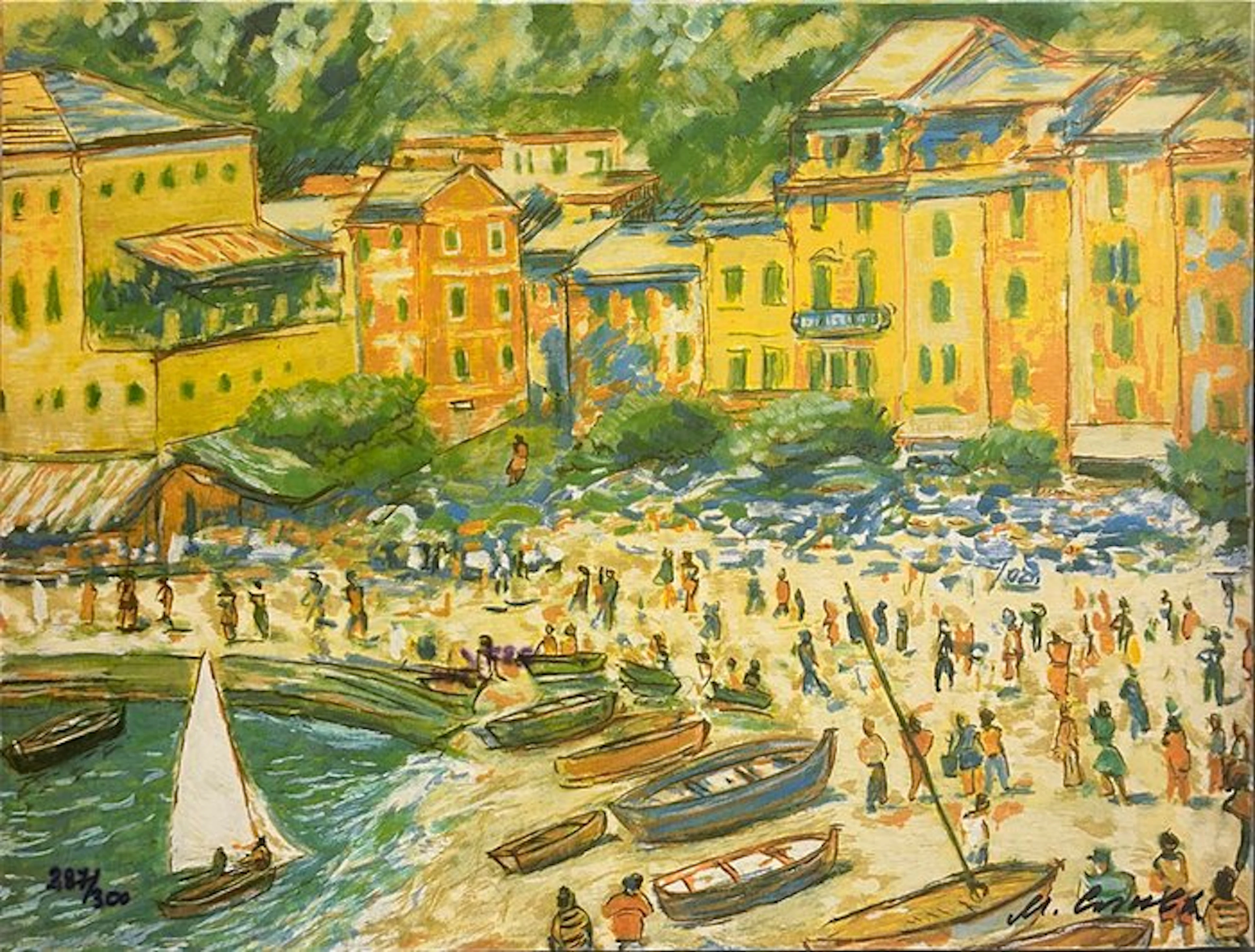 Michele Cascella (1892-1989) - Portofino Vivace