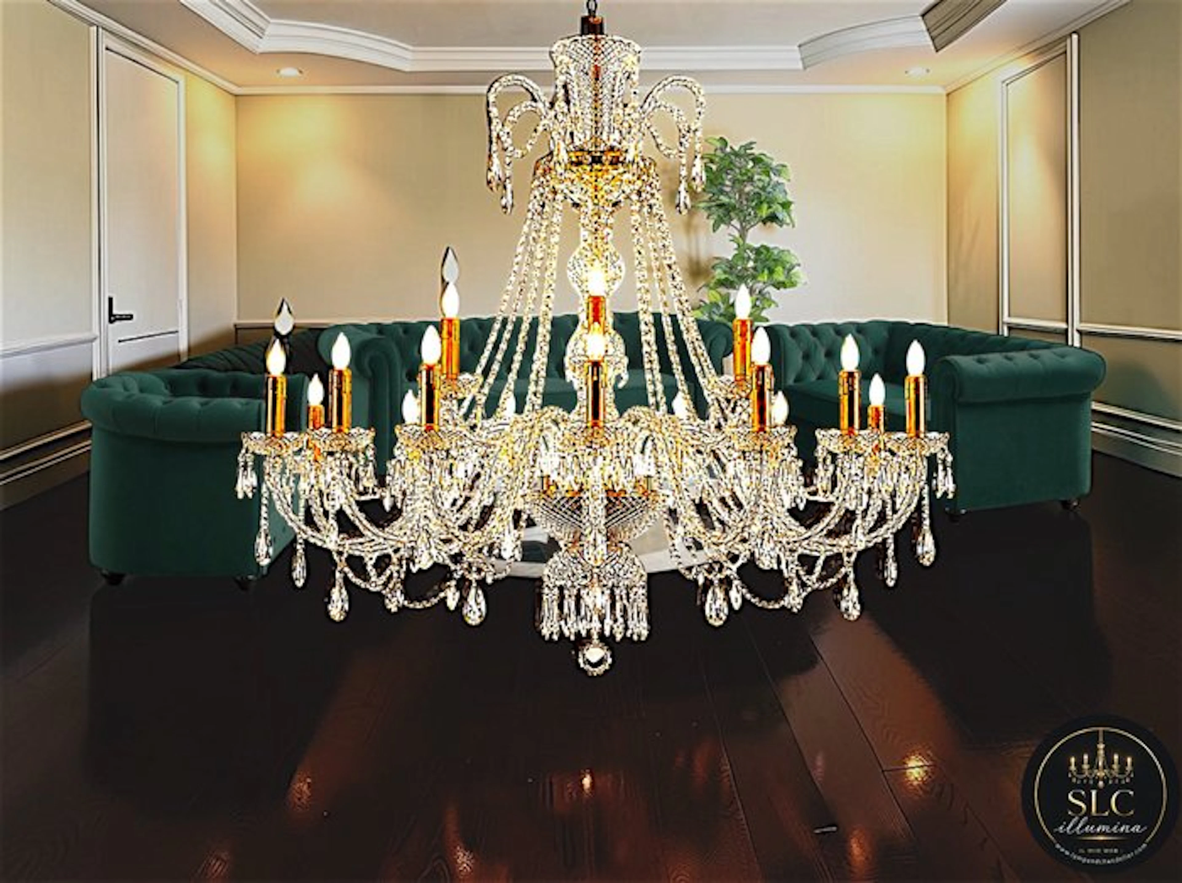 SLC Illumina - MG - Chandelier - Crystal - Rombo 18Luci