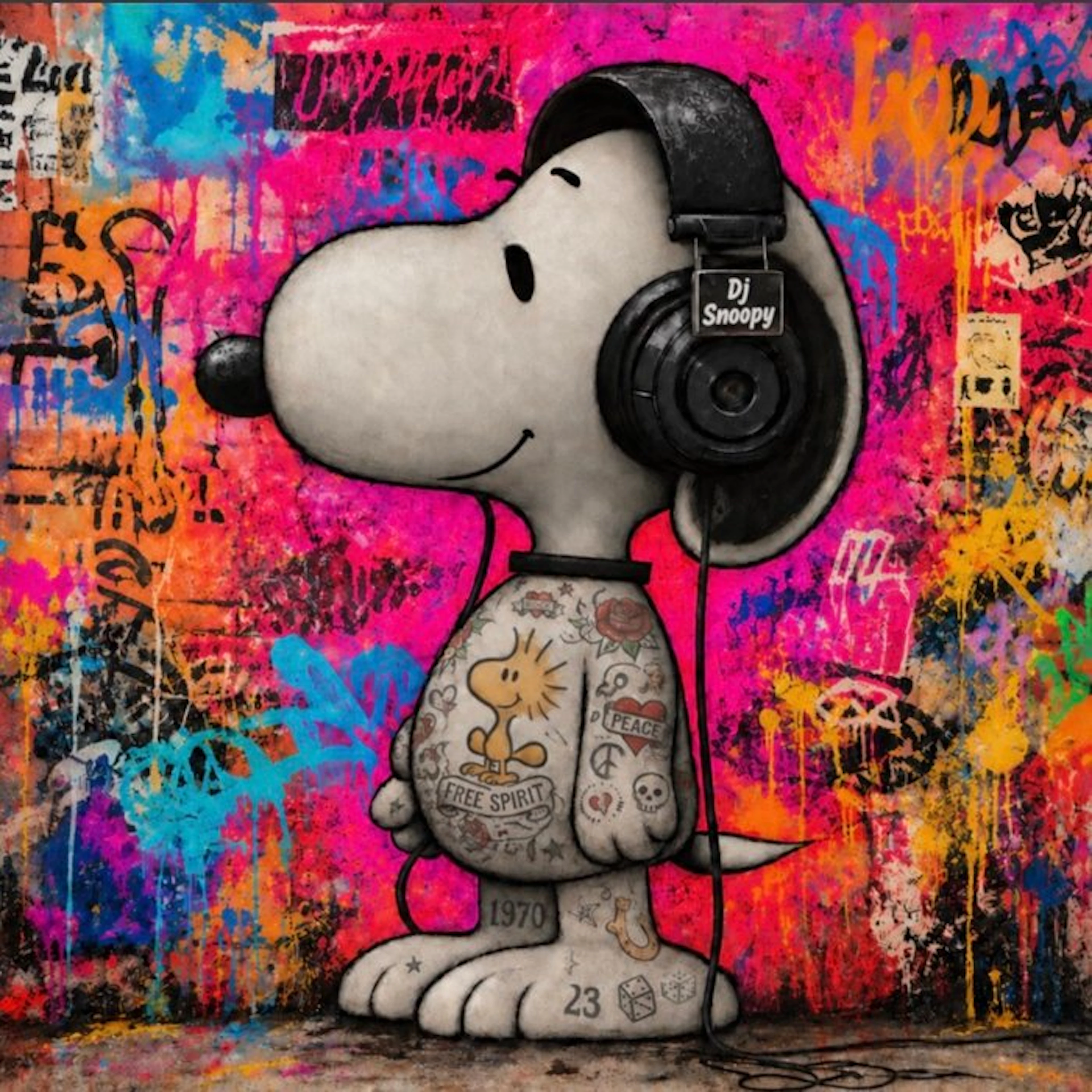 ERIC BRUMETTE - DJ SNOOPY SAVED MY LIFE 71 - Toile L - LIMITED EDITION