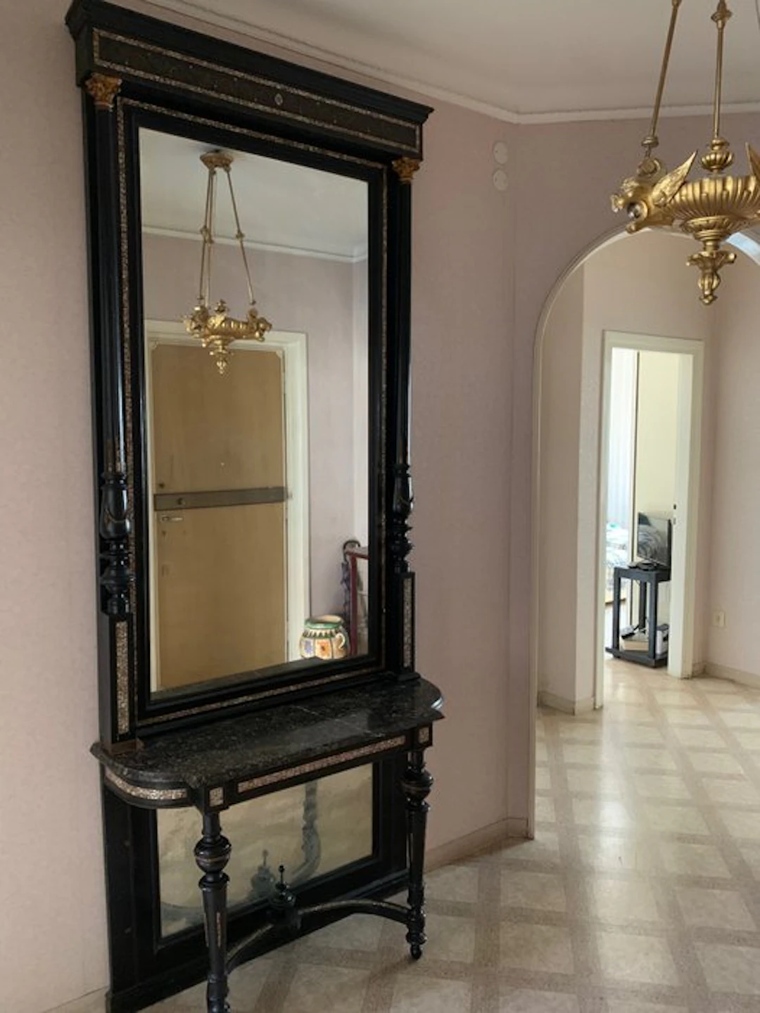 Console table - Marble, Wood