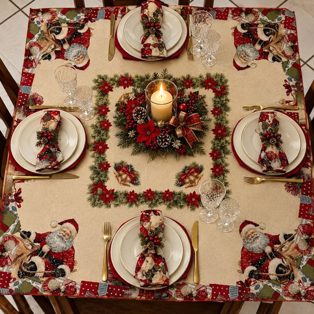 Centrepiece - Royal Christmas – Santa Claus - Cotton