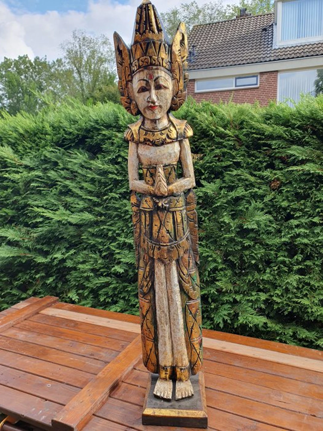 Decorative ornament - Thailand - Large wooden Buddha