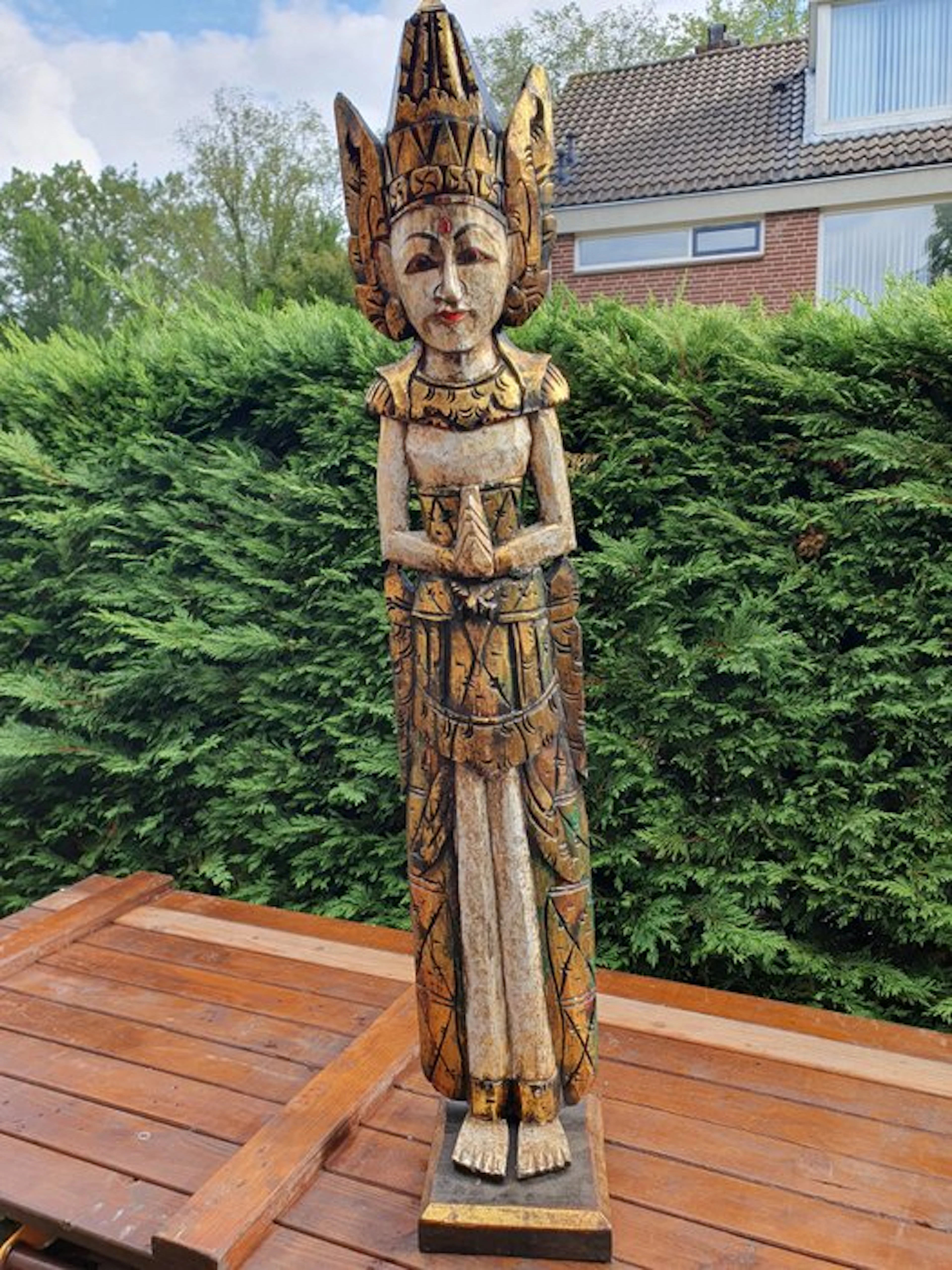 Decorative ornament - Thailand - Large wooden Buddha