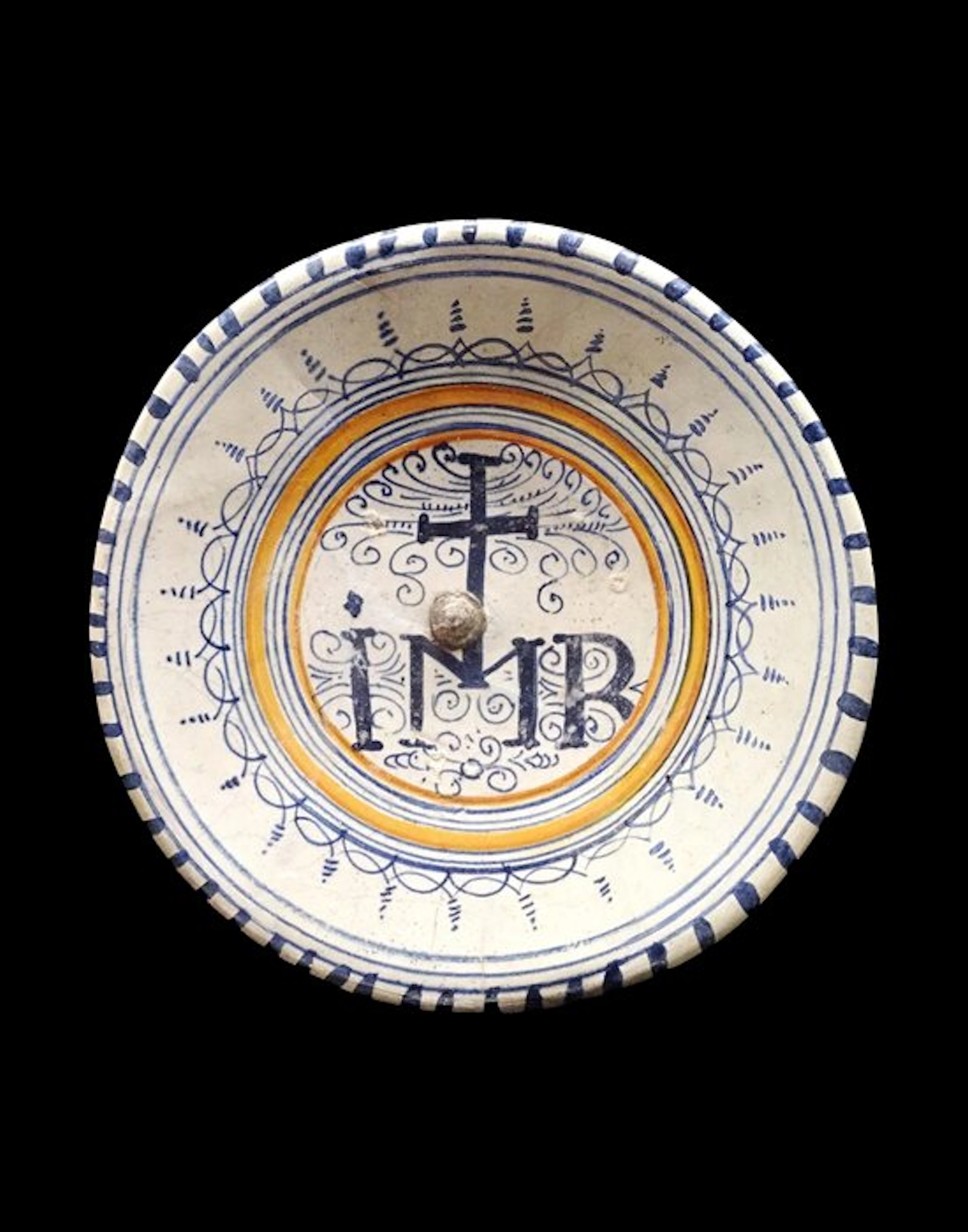 Post-medieval Ceramic - Very rare majolica plate from the...