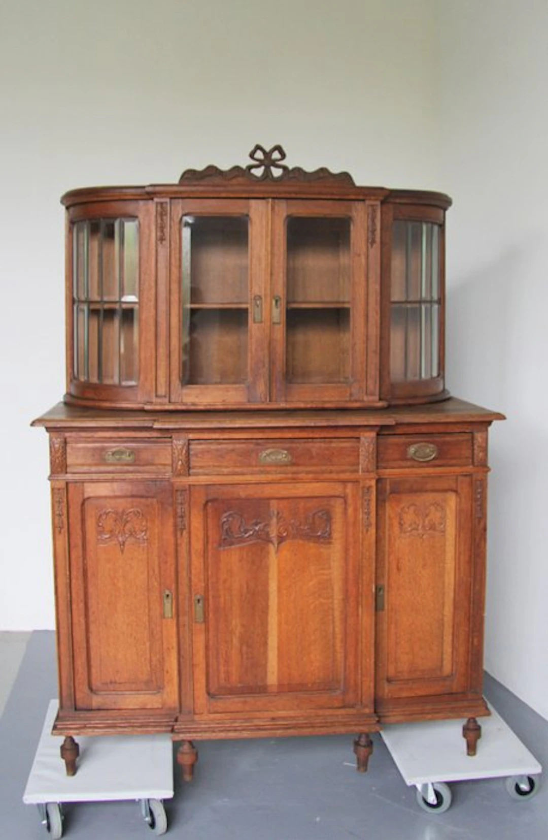 Display cabinet - Oak, Glass, Copper - Delivery available