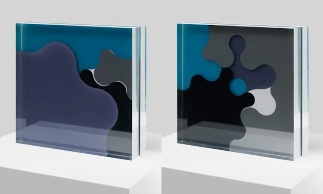 Karl Gerstener (1930-2017) - Sculpture, Algorhitmus 2 - 32 cm - Acrylic - 1972