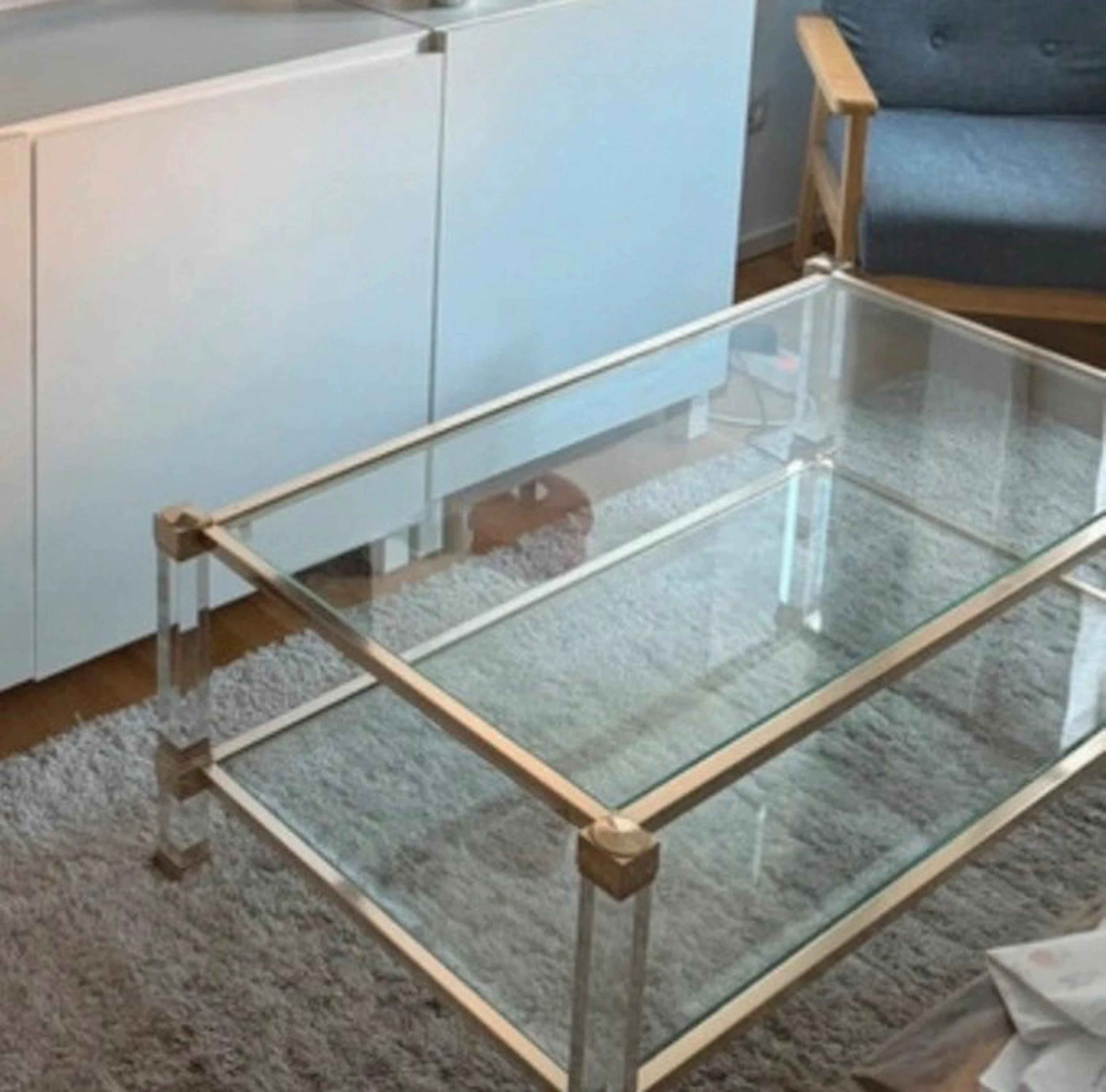 Pierre Vandel - Pierre Vandel - Coffee table - Glass, Brass, Acrylic