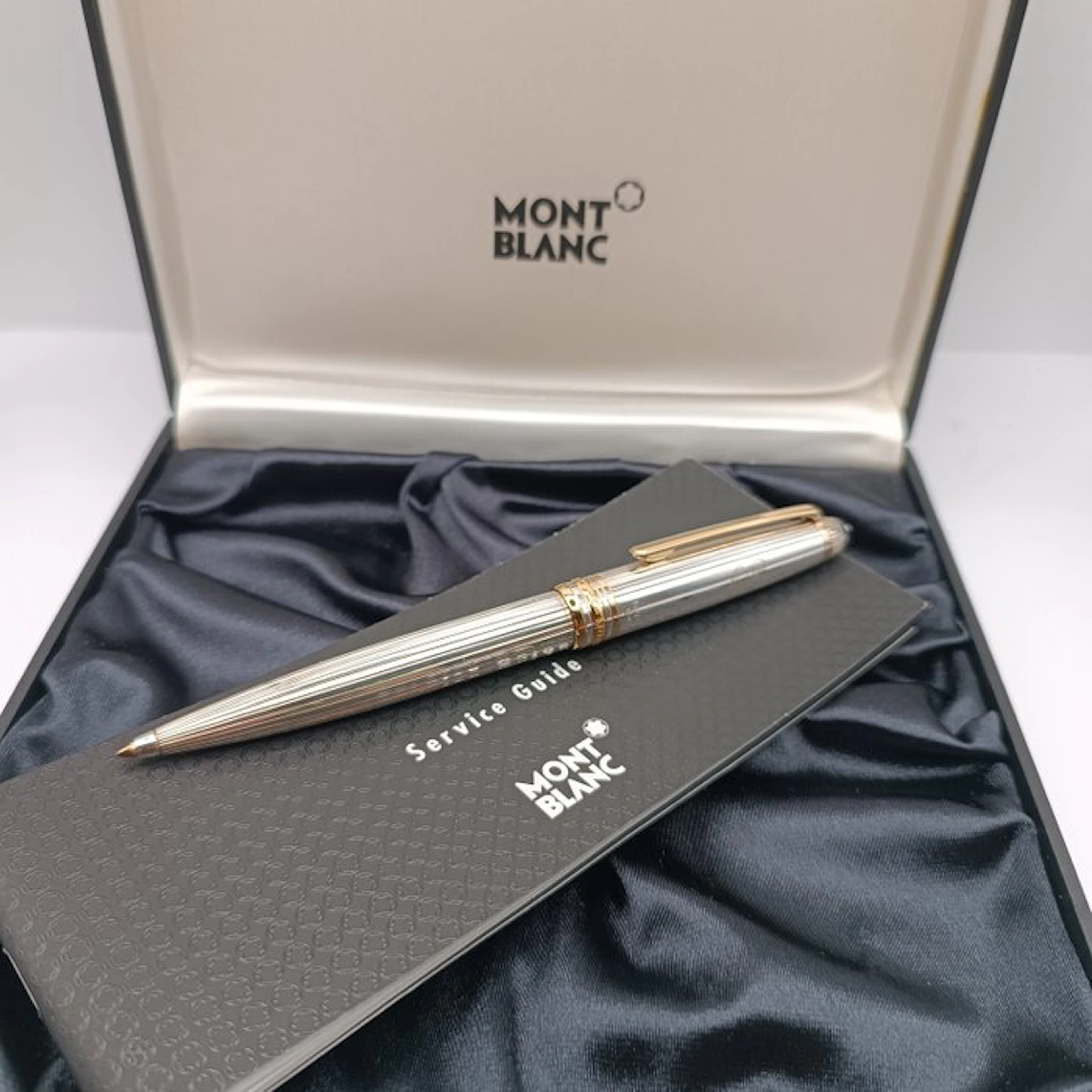 Meisterstück Solitaire Sterling Silver 925 Pinstripe - FULL SET - Pen